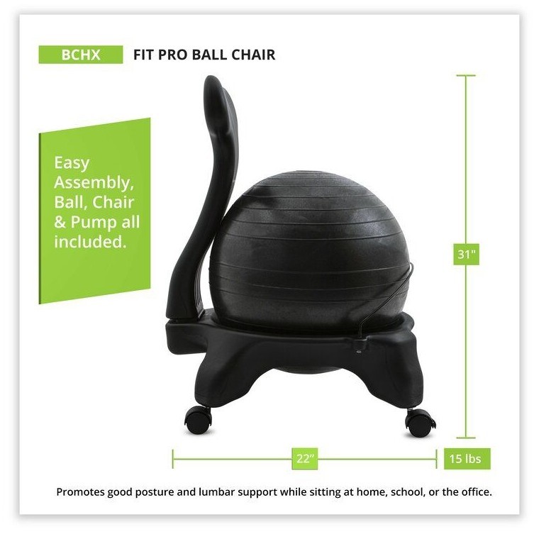 Backed Ergonomic Yoga Ball Chair - photo 2