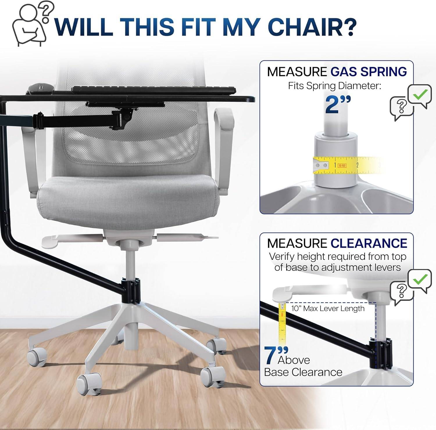 New VIVO Office Chair Mounted Keyboard and Mouse Tray - photo 5