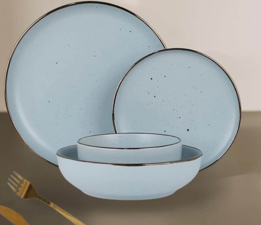 Blue 16 pcs dinner set-Stoneware - photo 2