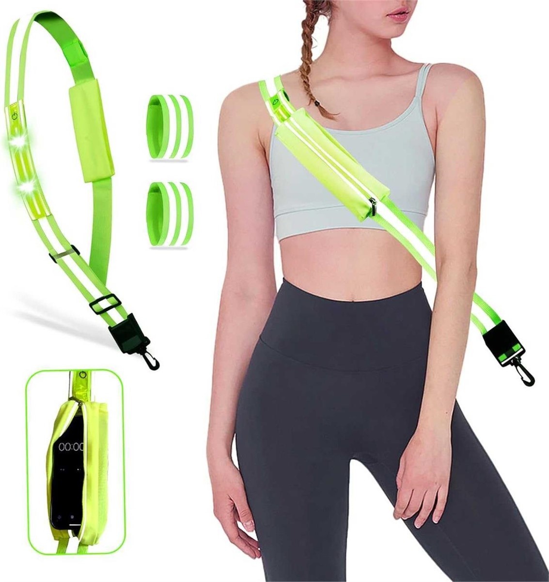 LED Reflective Vest, Bag & Wristbands
