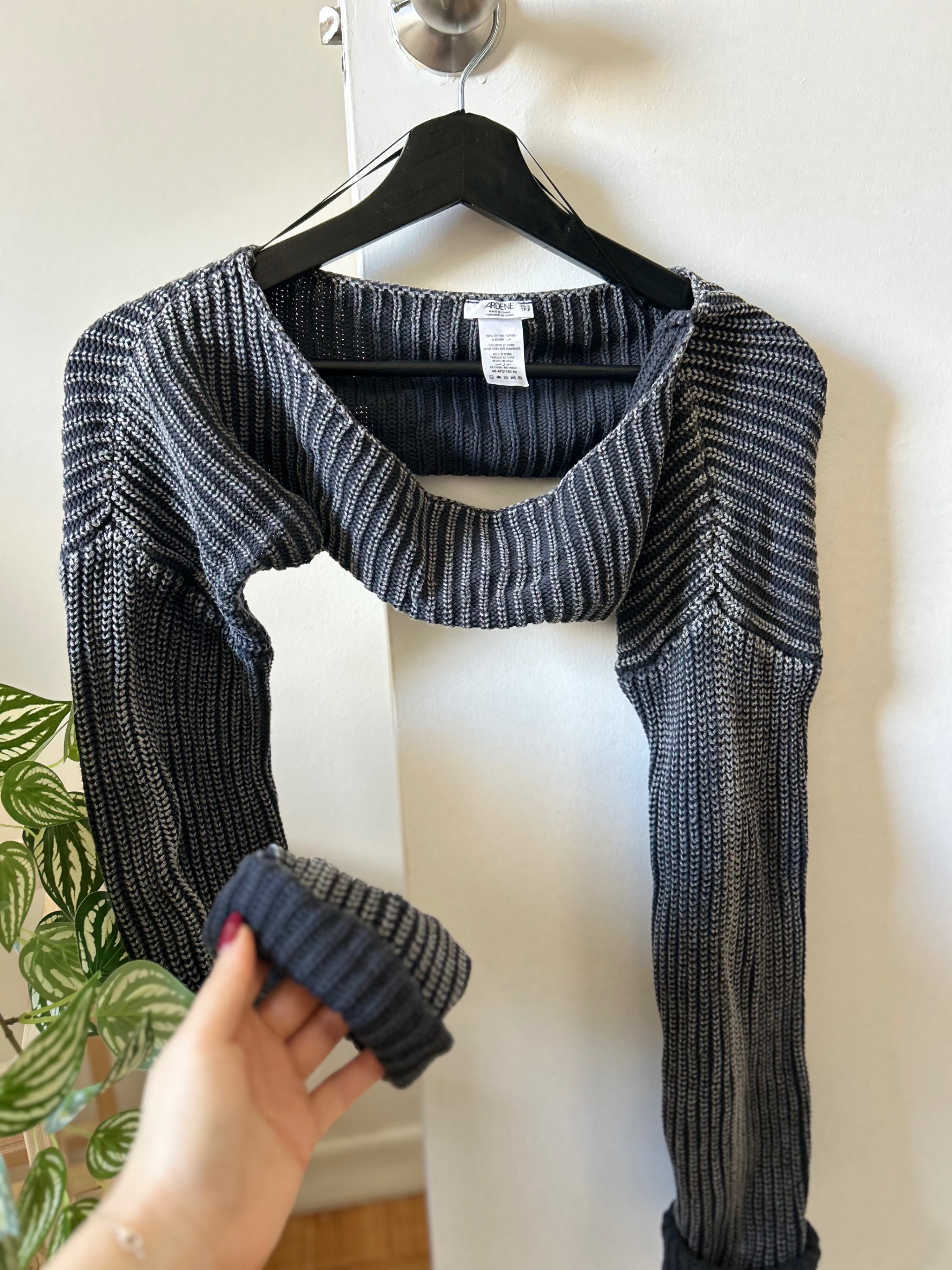 Ardene XS-S Shrug long sleeves - Grey Cotton