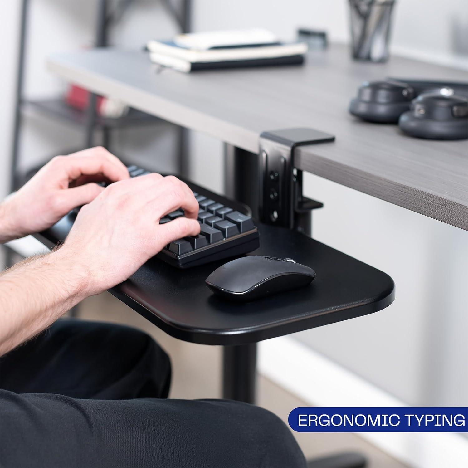 New  VIVO Clamp-on Rotating Computer Keyboard and Mouse Tray - photo 3