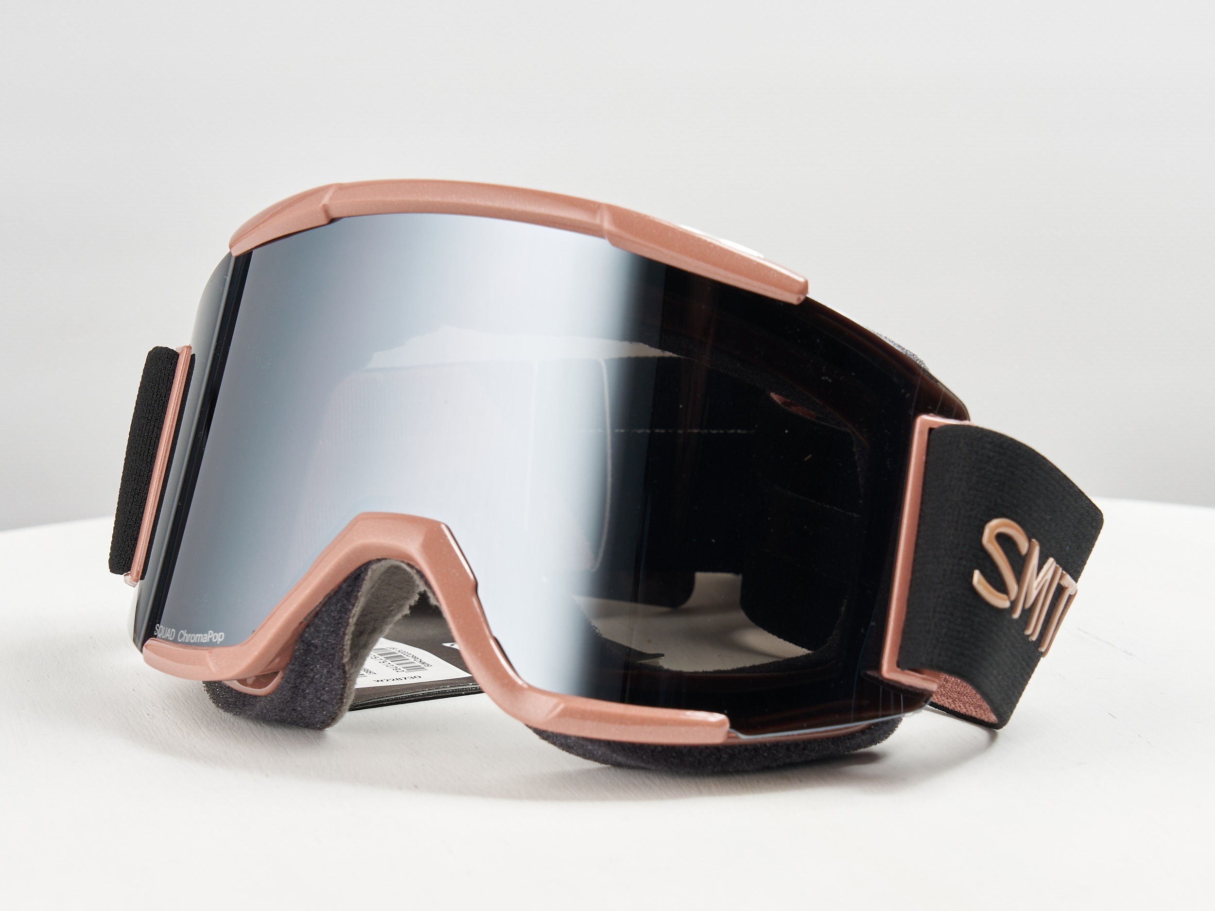 Smith Squad Black Ski Goggles | ChromaPop Sun Platinum Mirror