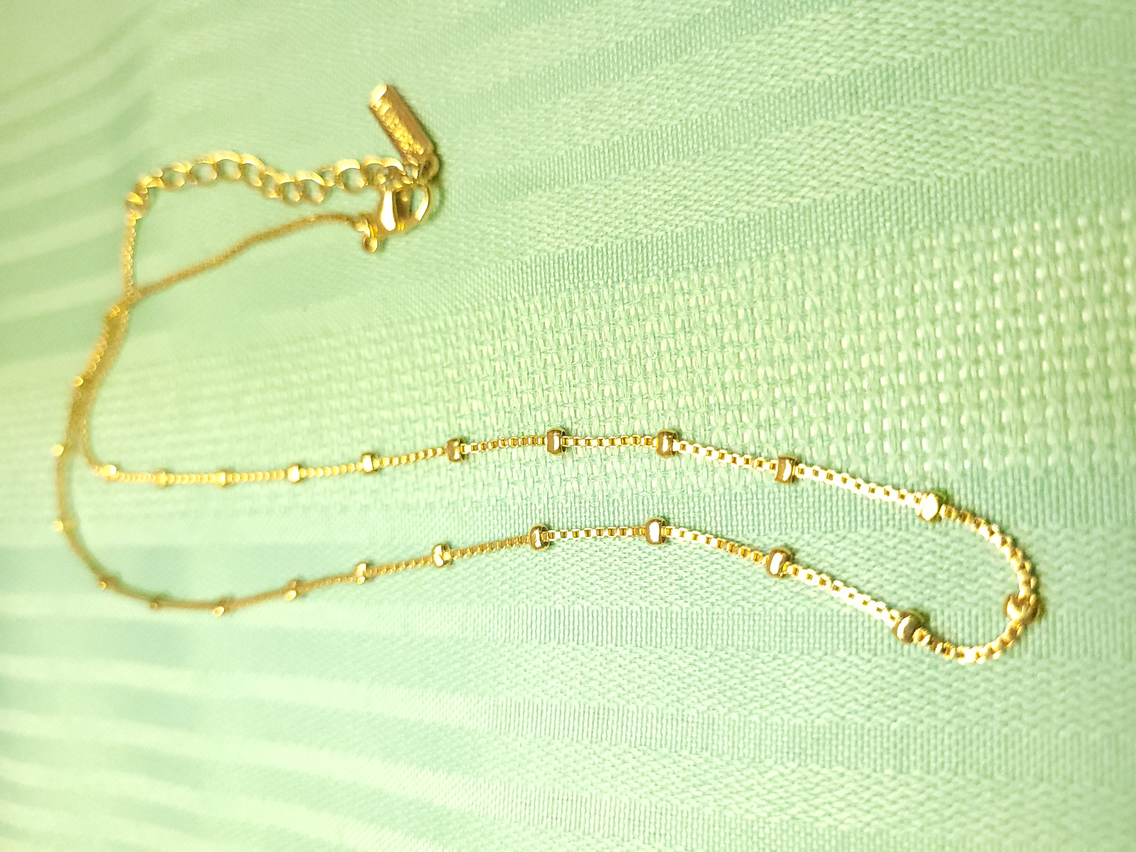 1982 NAPIER Gold Tone Station Bead Box Chain Necklace 19” Signed - photo 5