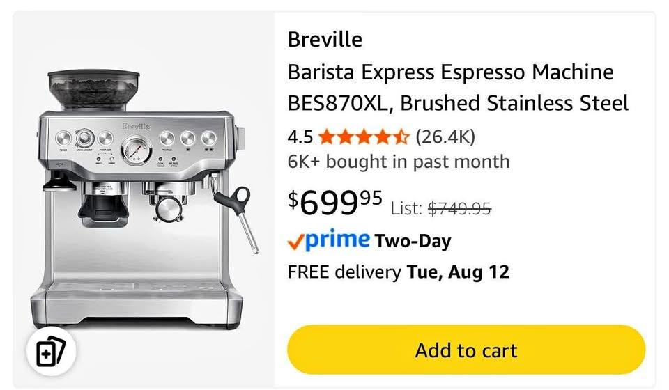 Breville Barista Express Espresso Machine. FIRM price! - photo 2