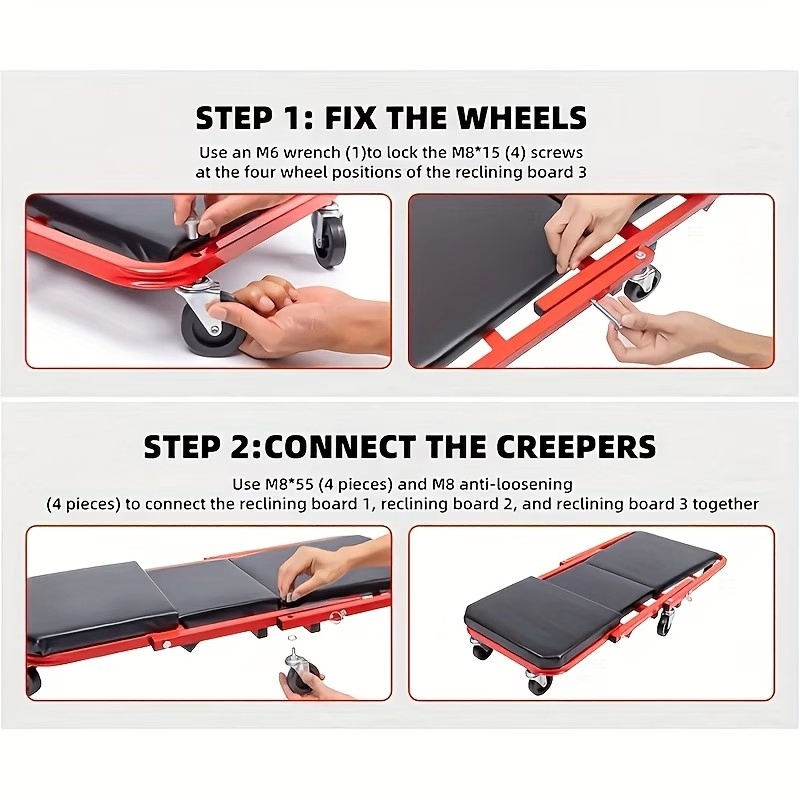 Mechanic Bench: adjustable, folding creeper, 3-in-1 - photo 3