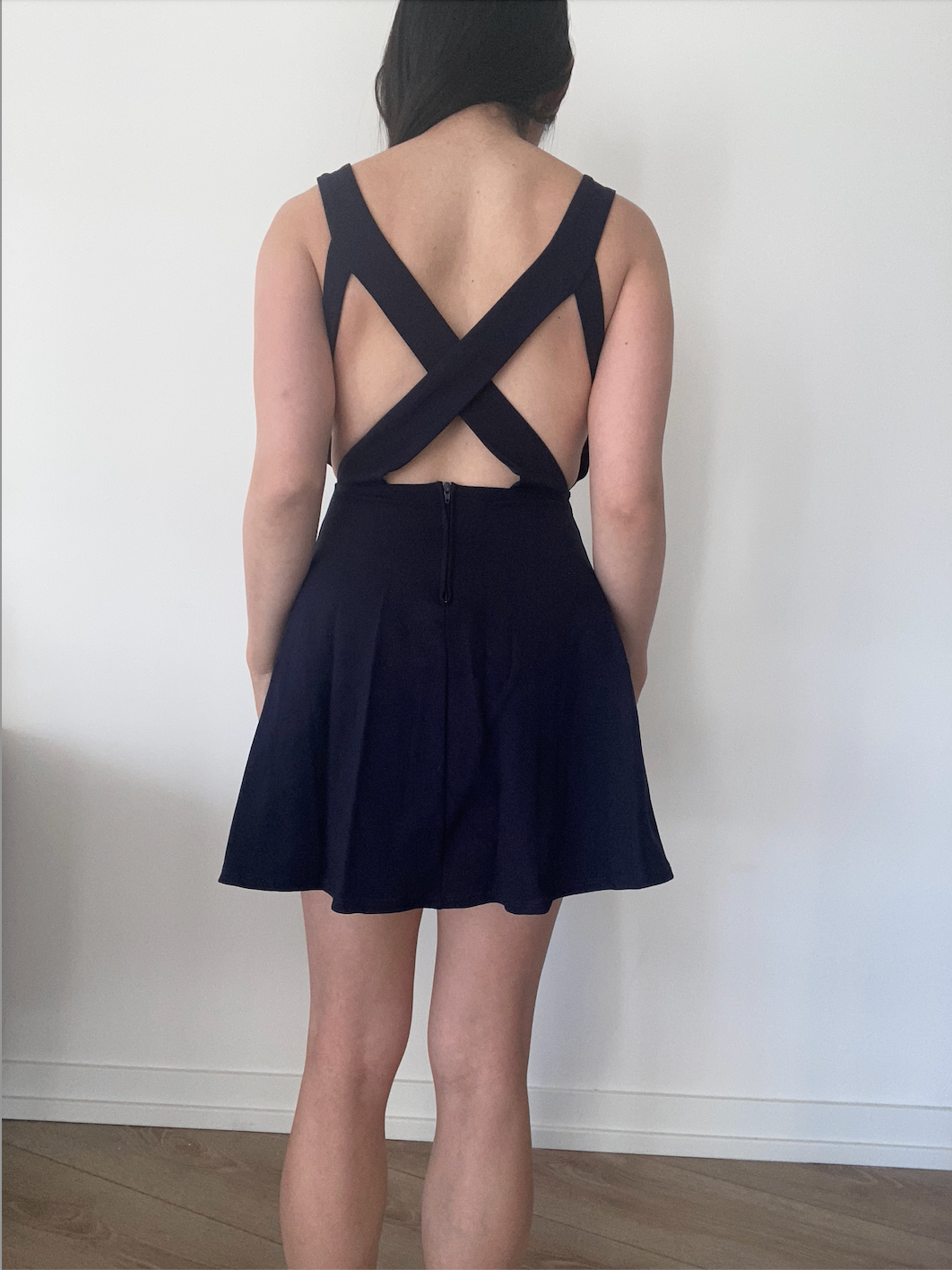 [NEW] Navy Blue Deep-V Lulu's Dress - photo 3