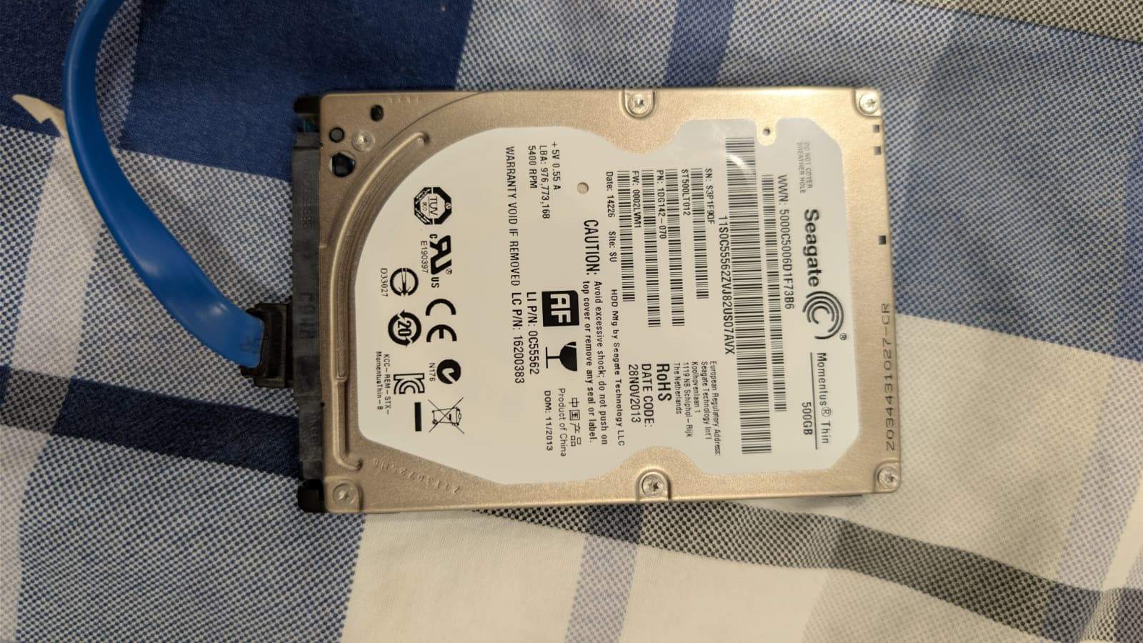 SEAGATE 500GB HARD DRIVE