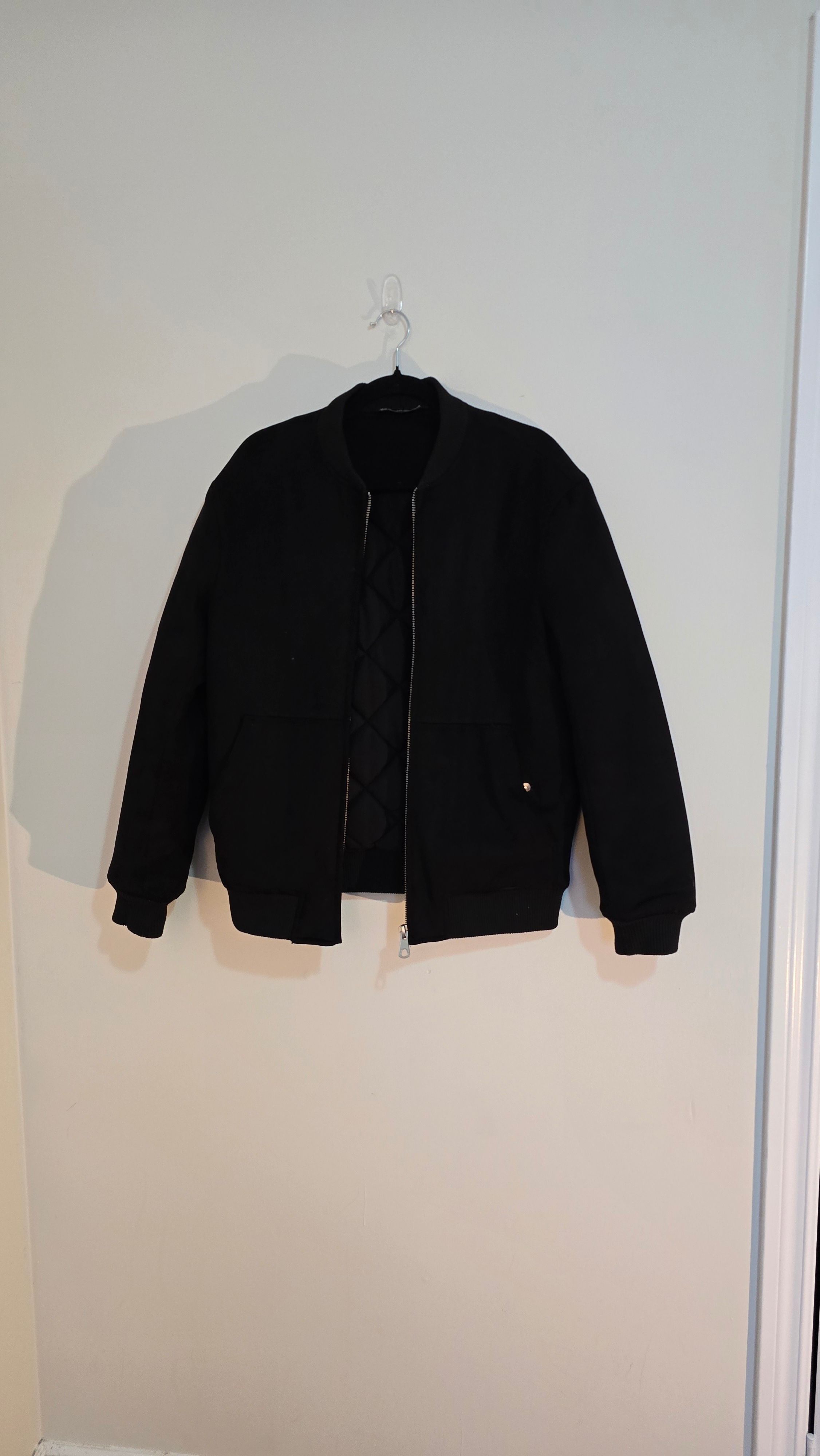 Zara Black Bomber Jacket - Size S