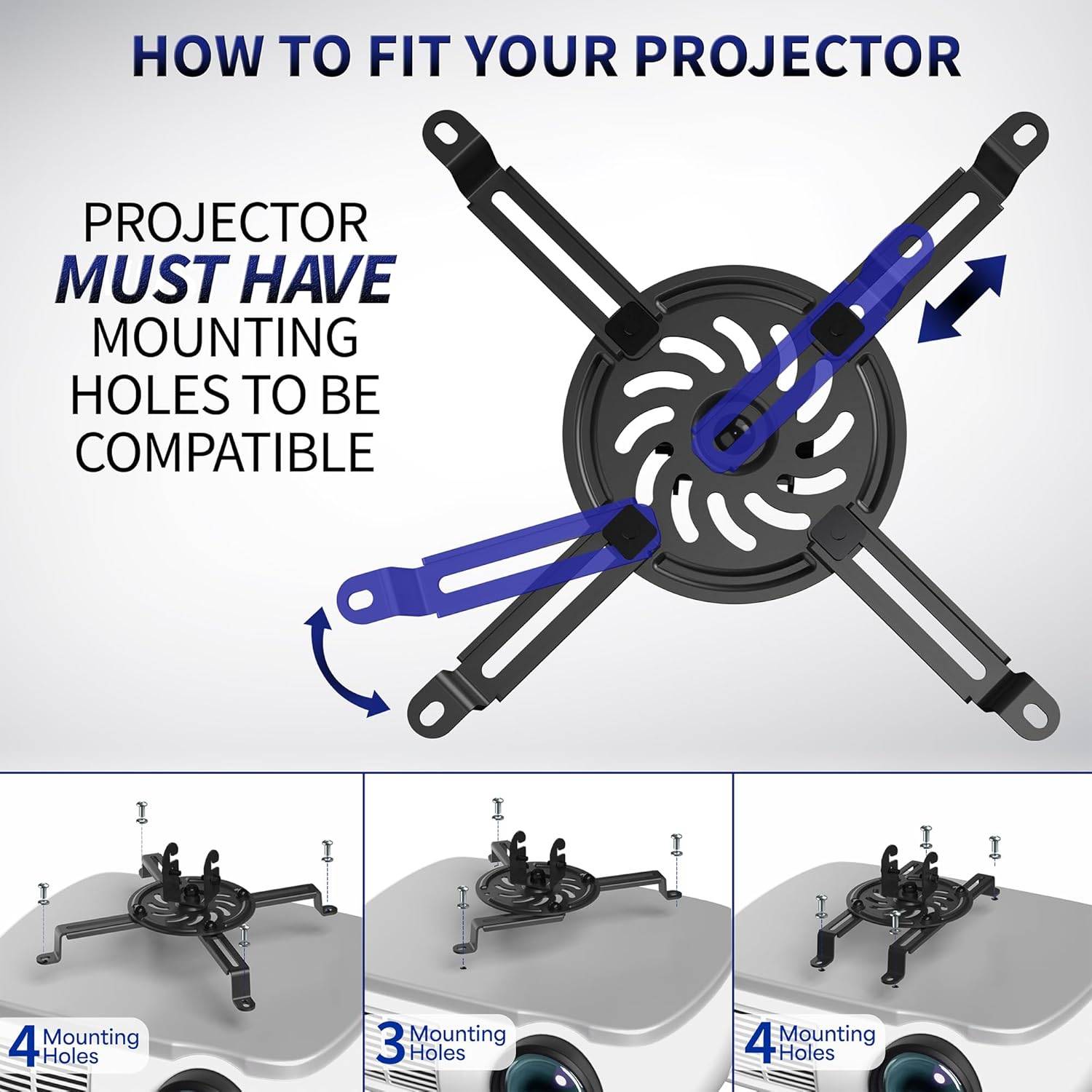 New VIVO Black Projector Mount - Ceiling Mount - photo 5
