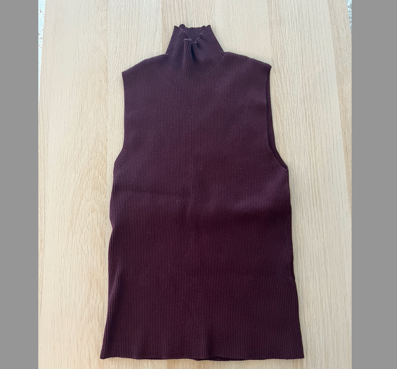 Maroon Turtleneck Tank Top