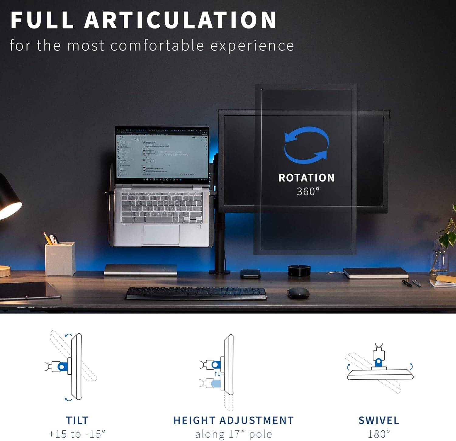 New VIVO Single Computer Monitor and Laptop Desk Mount Combo - photo 4