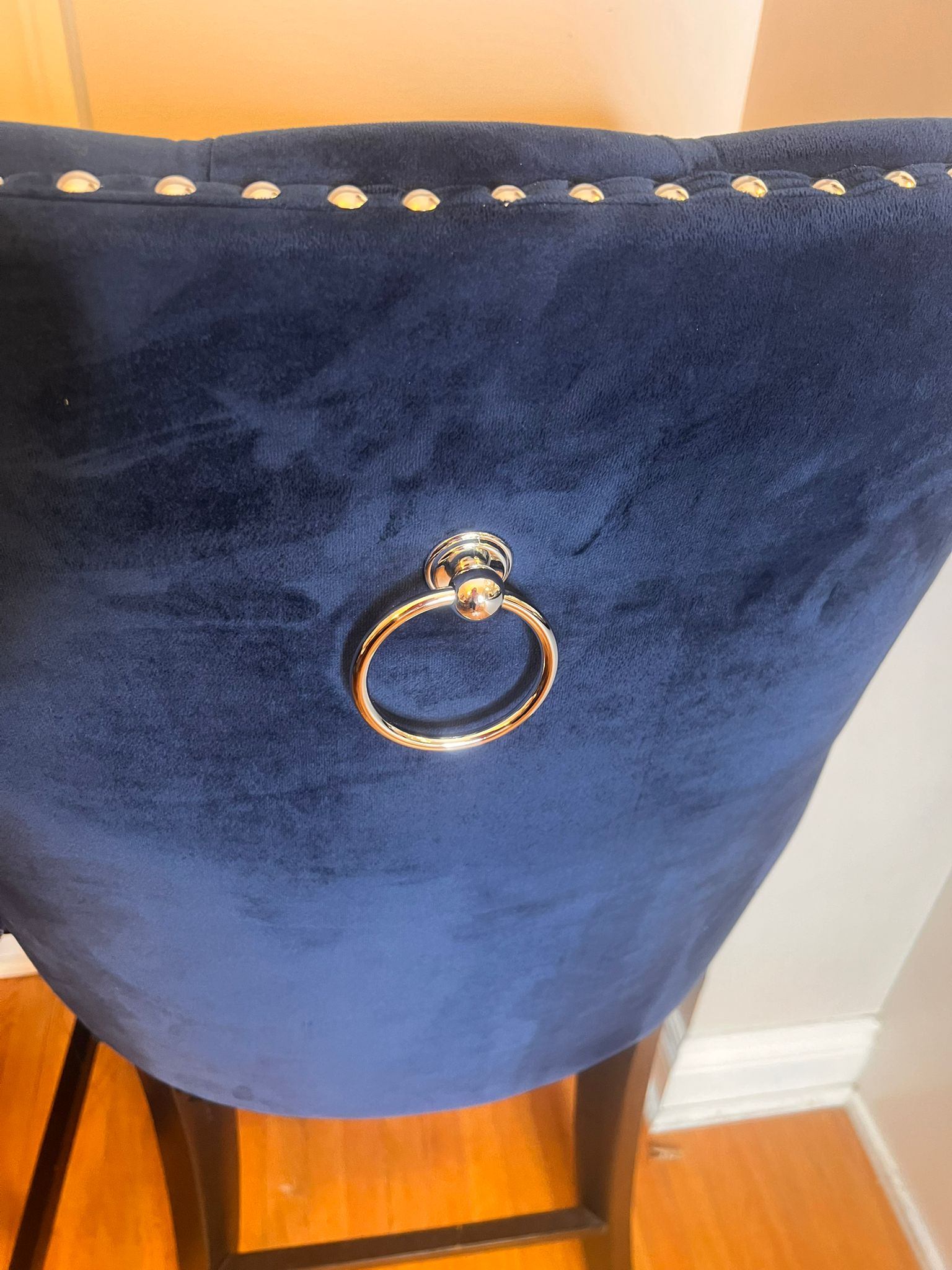 Baxton Studio Howell Fabric Counter Stool in Navy blue - photo 3