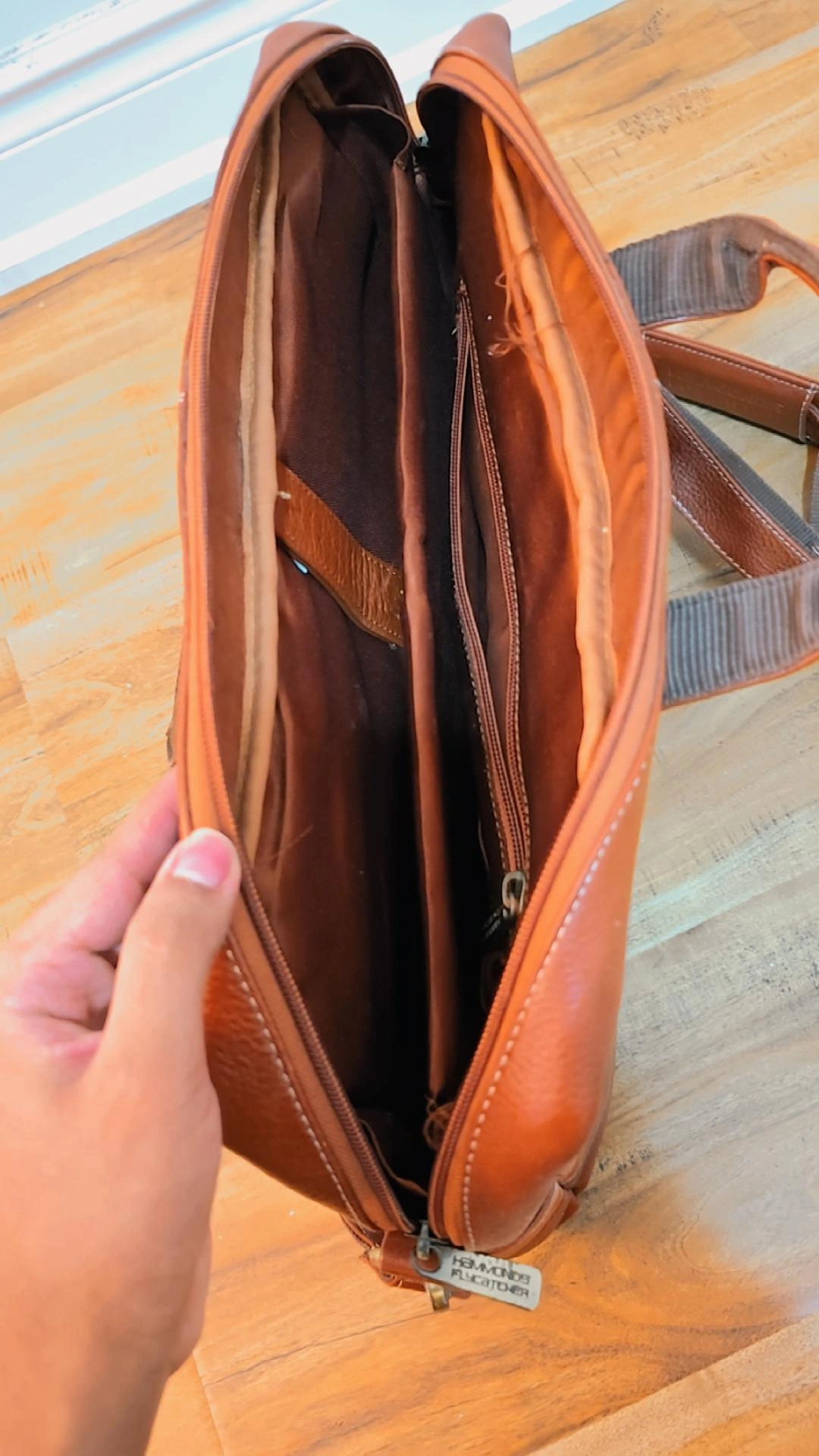 Leather Briefcase - Brown - photo 3