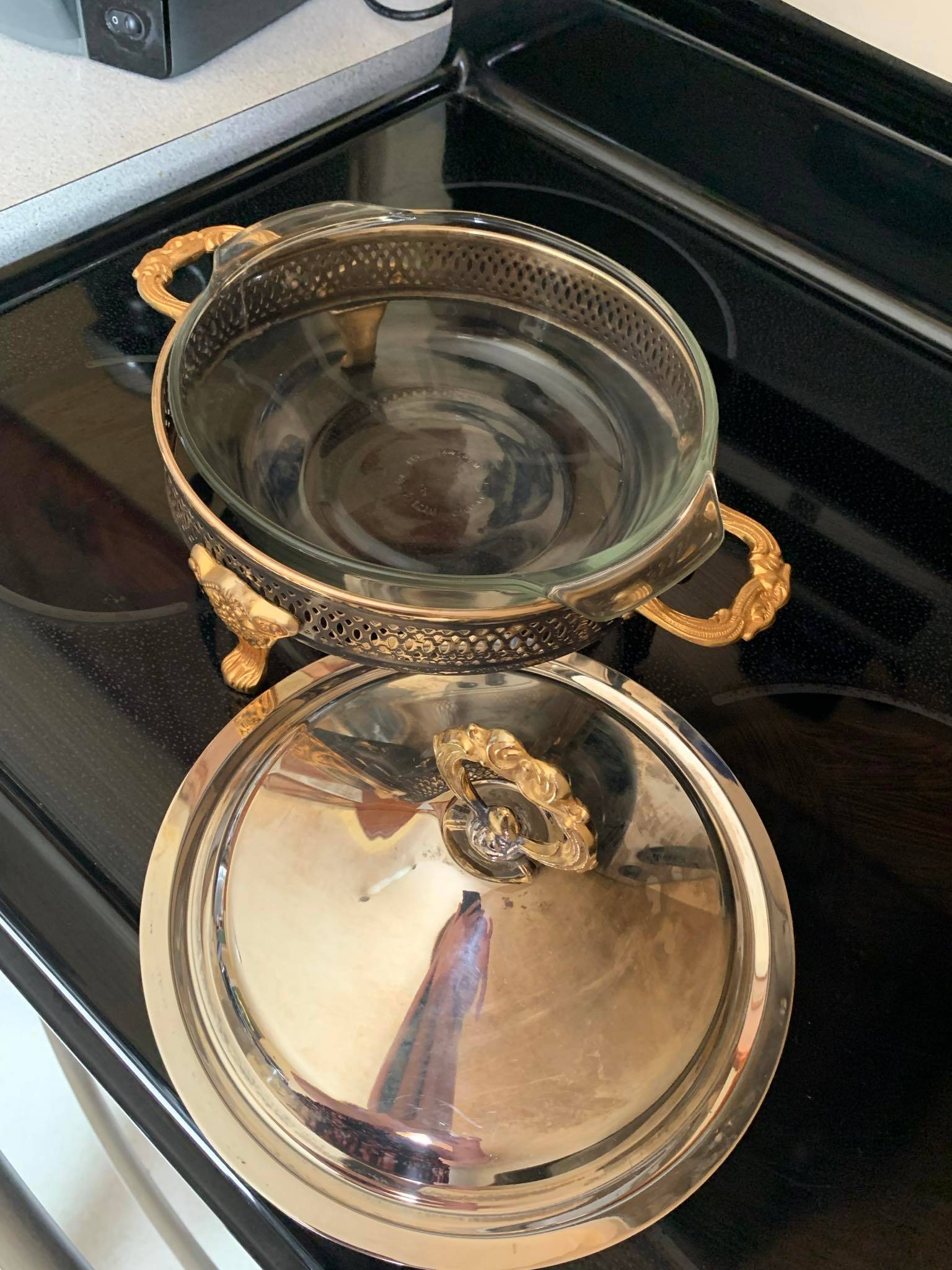 Silver Plated round Serving Dish