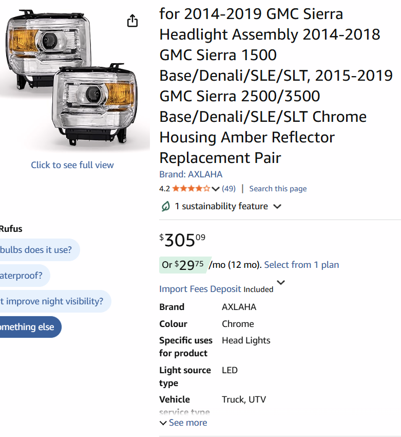 BRAND NEW GMC Sierra Headlight Assembly 2014-18 - photo 3