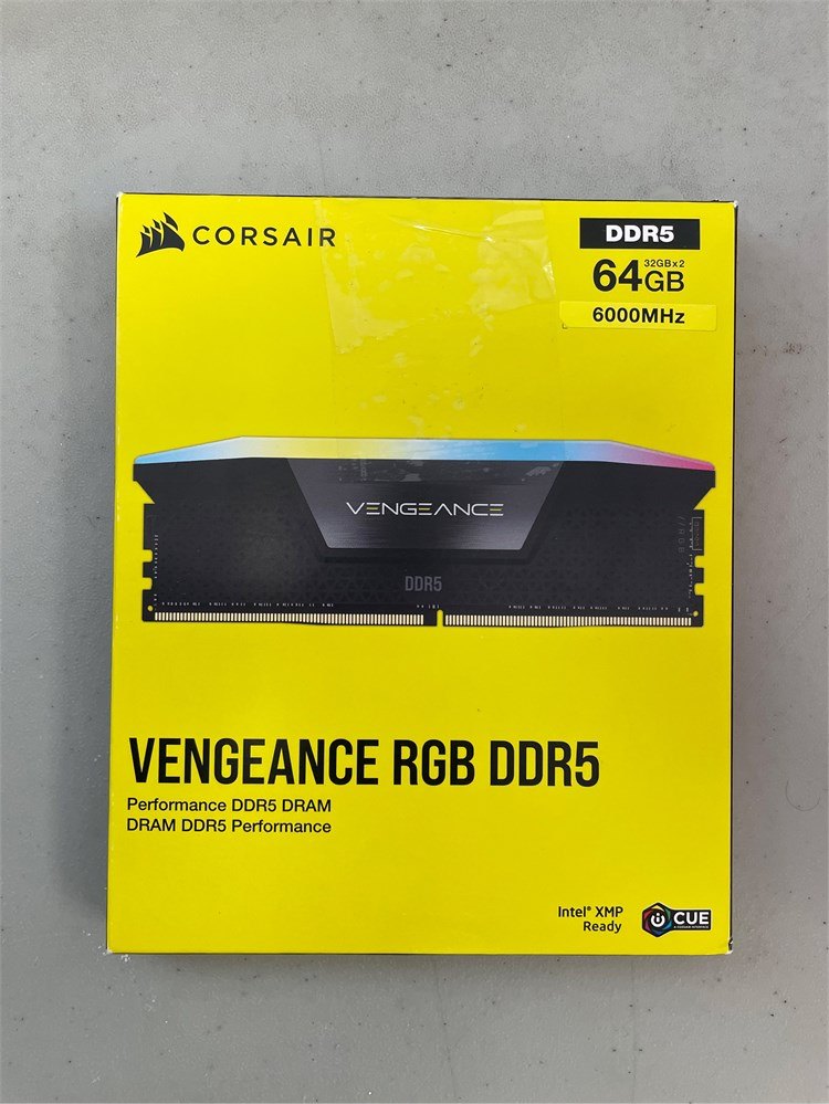 CORSAIR Vengeance RGB DDR5 RAM 64GB (2x32GB) 6000MHz CL30