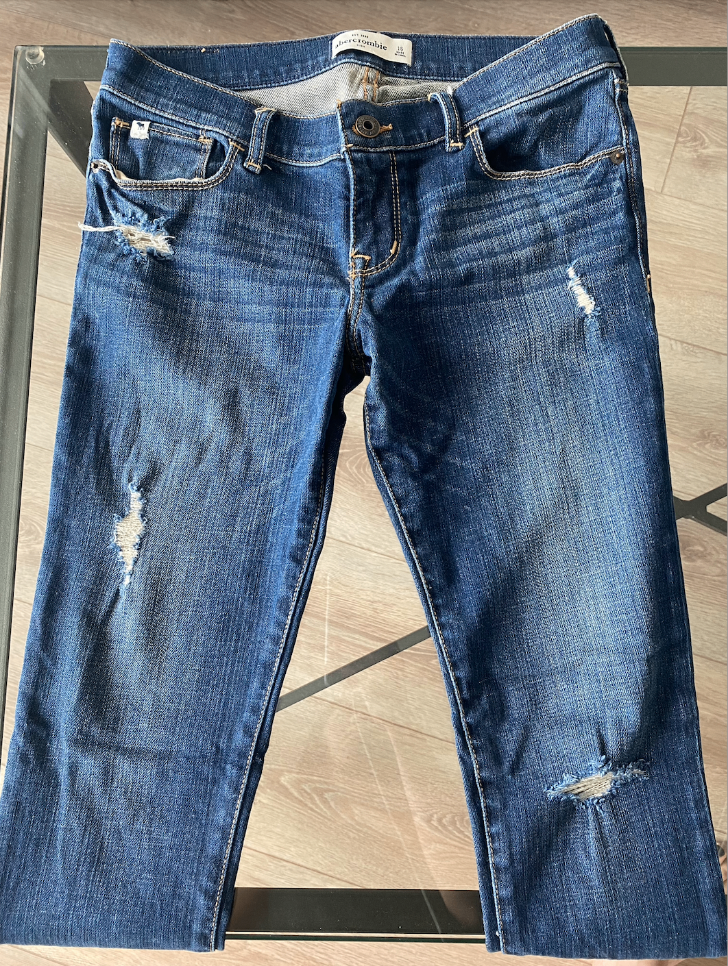 Abercrombie Distressed Low-Rise Girls Jeans