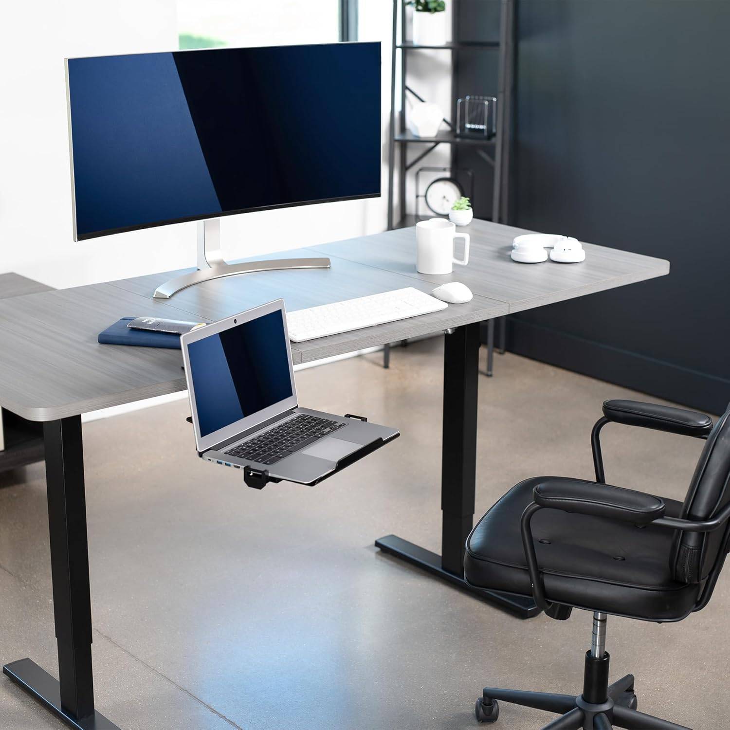 New  VIVO Clamp-on 30cm x 23cm Rotating Laptop Tray