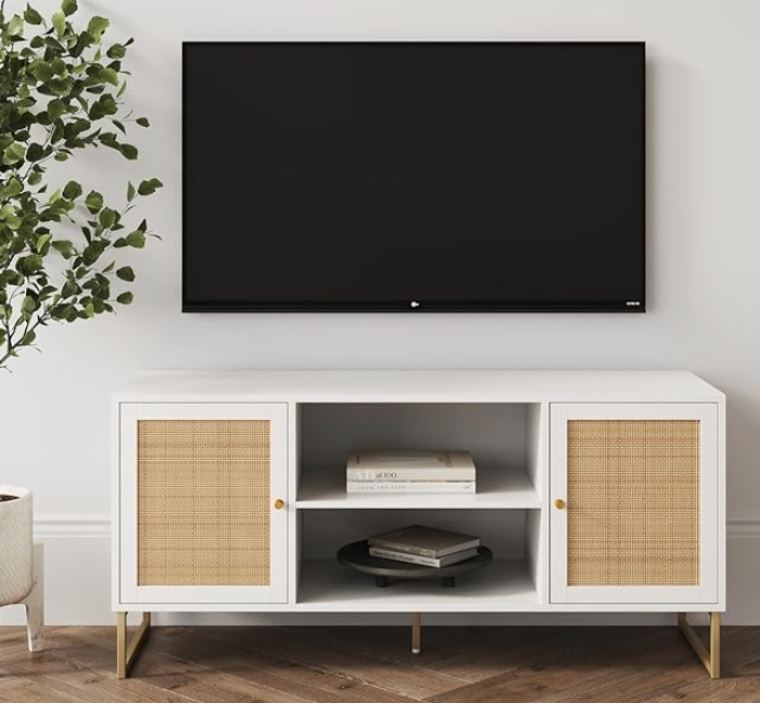 Nathan James Mina Modern TV Stand, Entertainment Cabinet