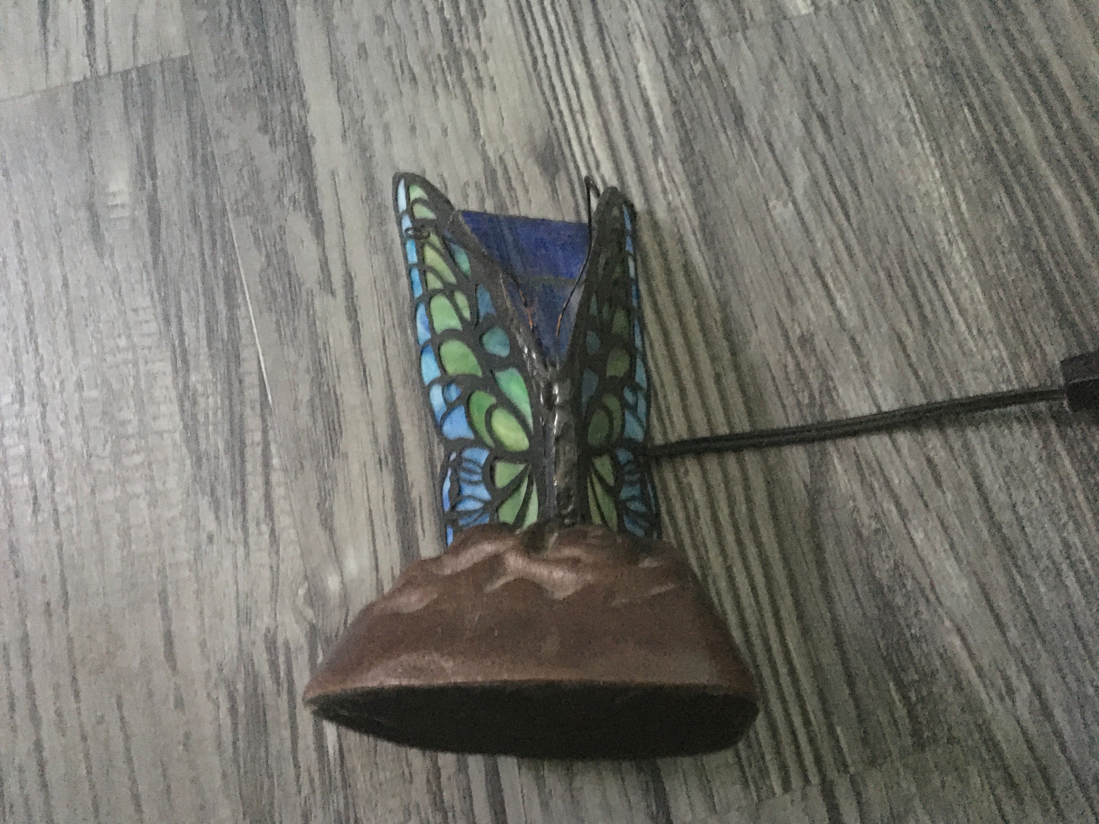 Butterfly Stained Glass Accent Lamp - photo 5