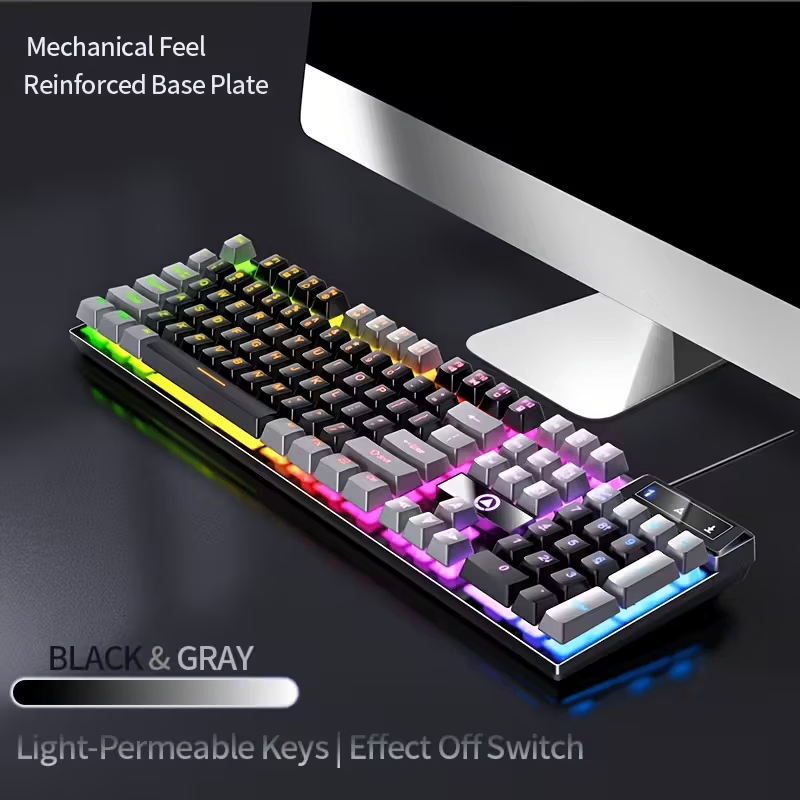YINDIAO Wired Keyboard USB Plug Computer Gaming Keyboard