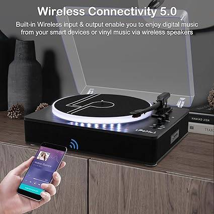 LP&No.1 Record Player with Built-in Stereo Speakers - photo 5