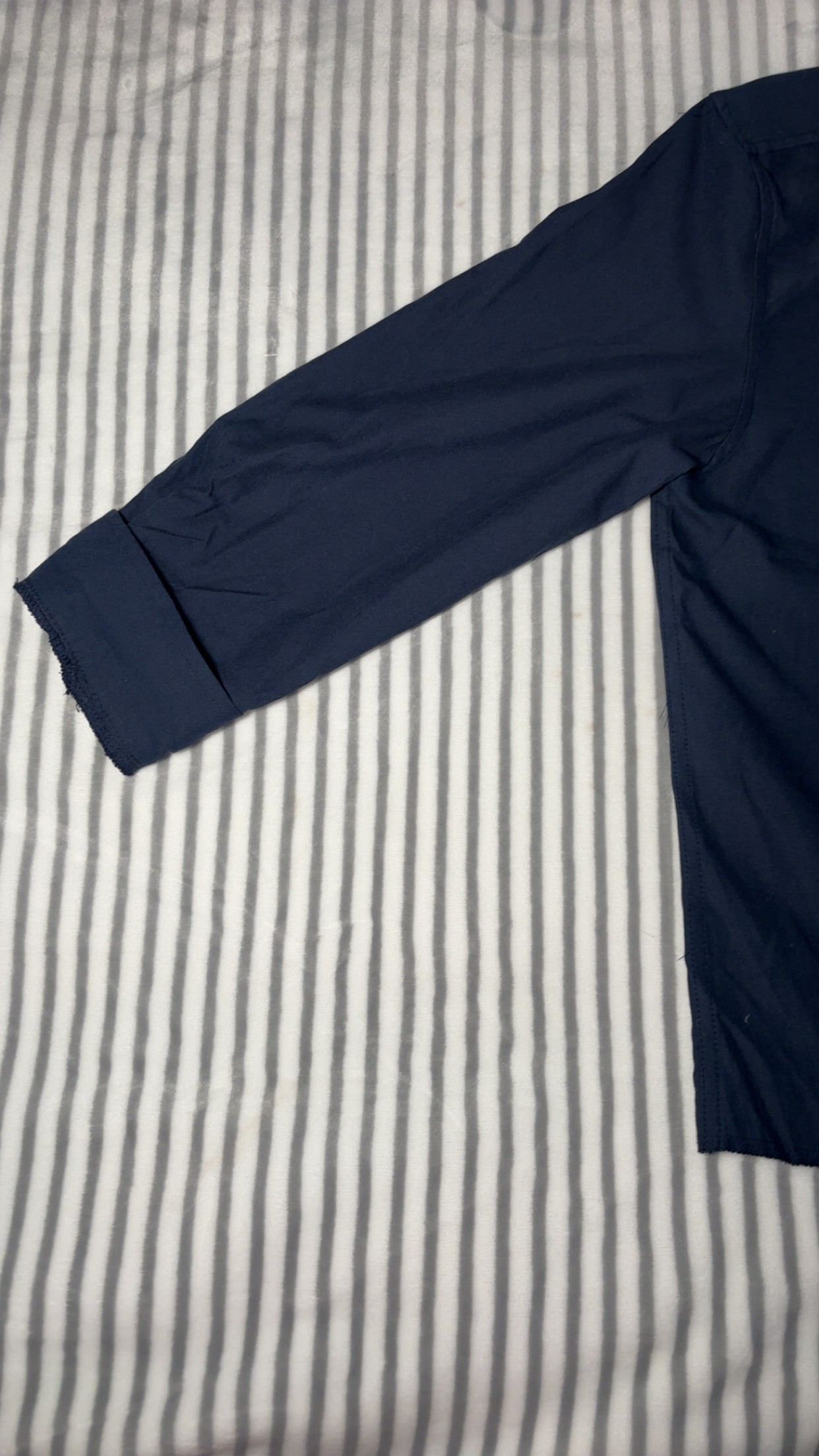 Navy blue long sleeve dress shirt unisex - photo 2