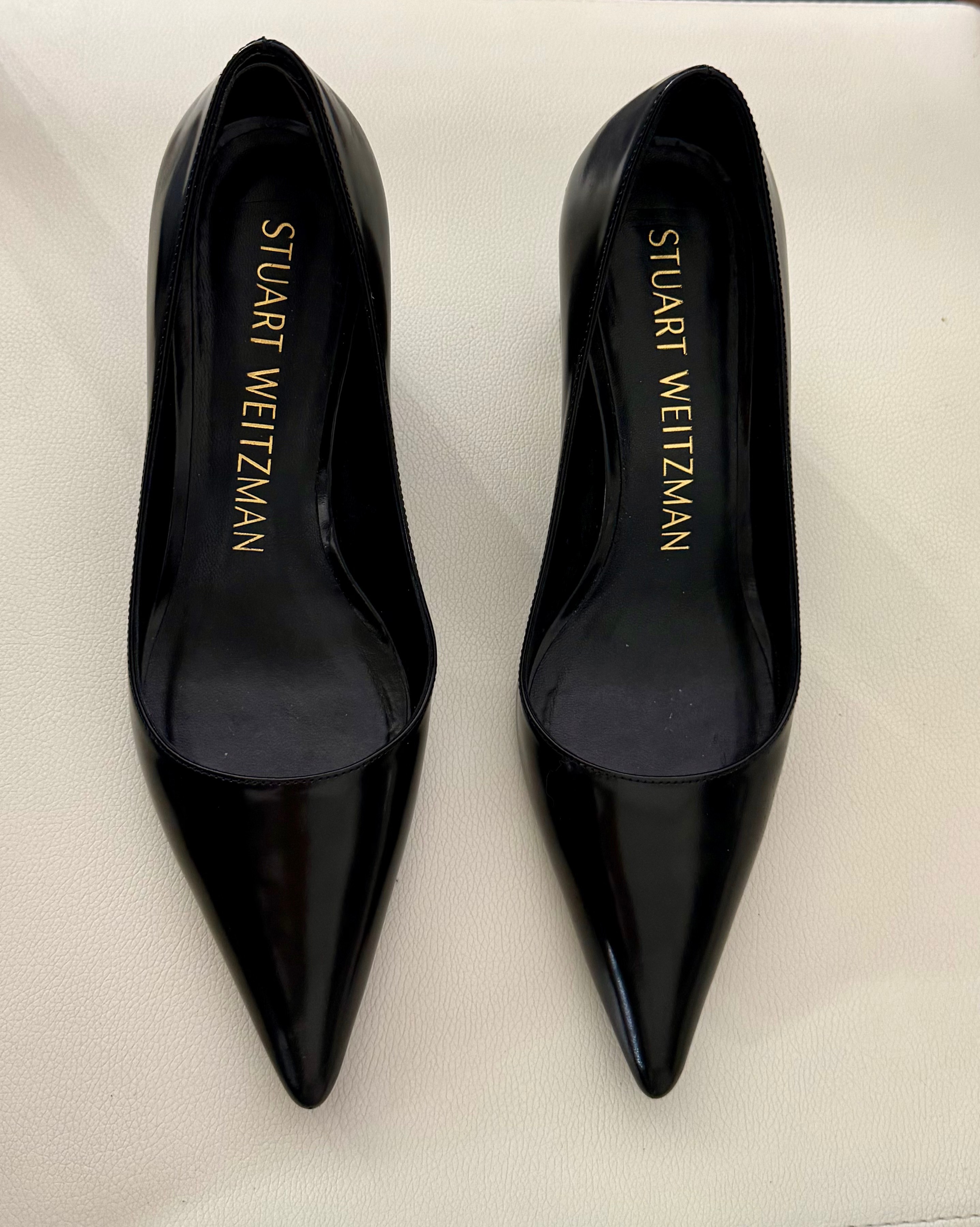 Stuart Weitzman Black Leather Pumps