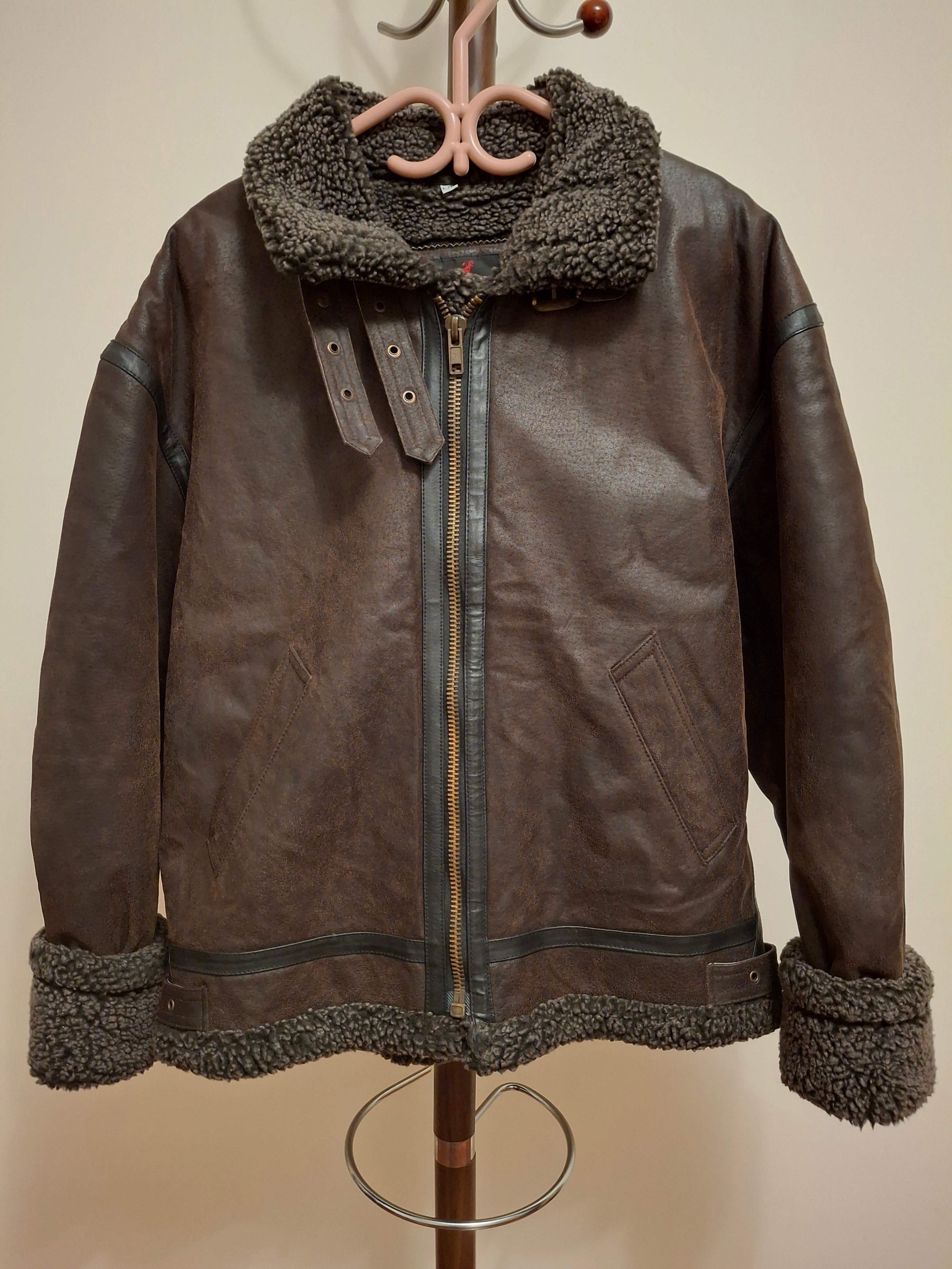 Vintage Cordovan Montreal leather bomber jacket