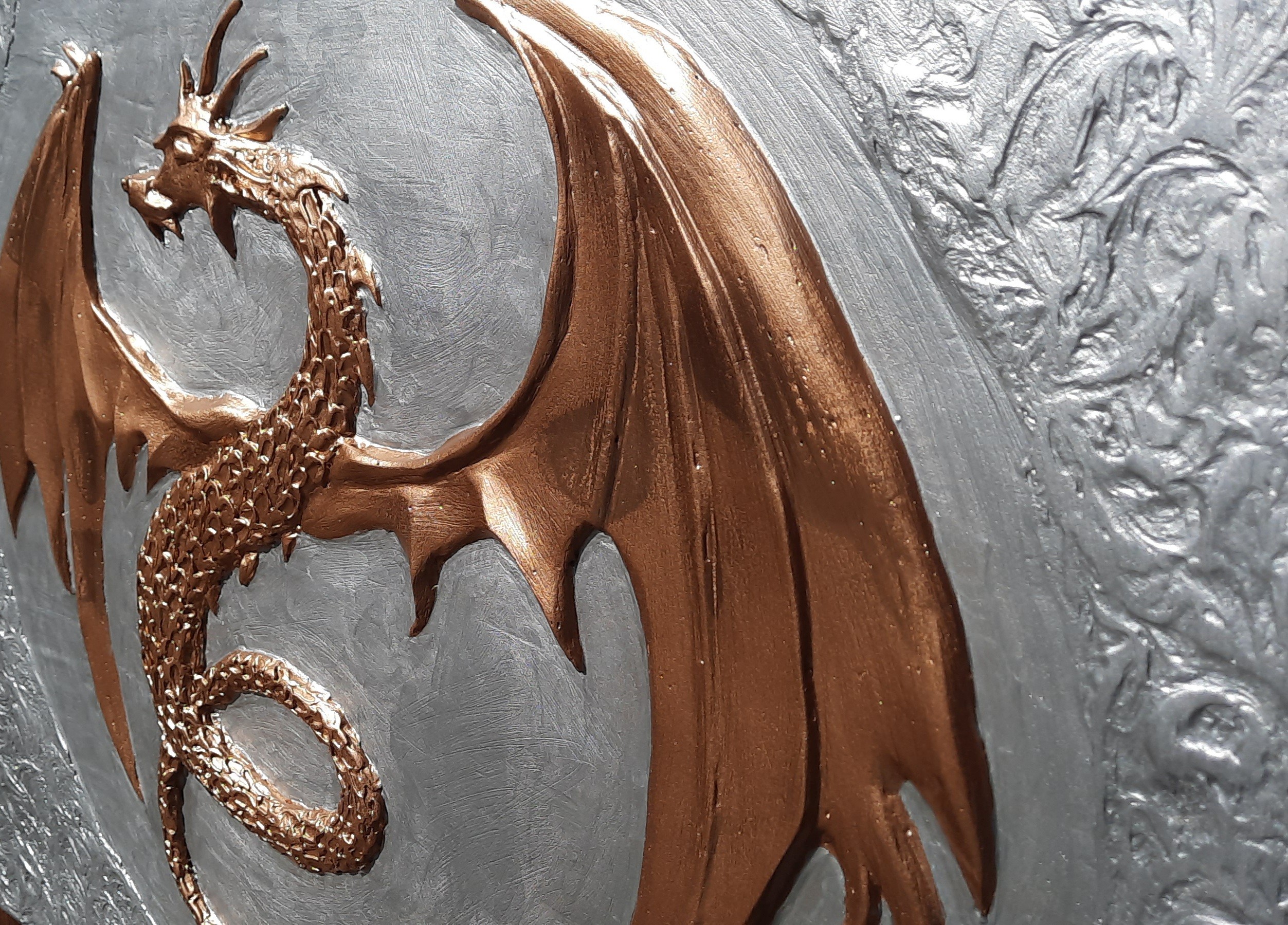 Dragon- 3D Sculptural painting on canvas.Wall art painting . - photo 4