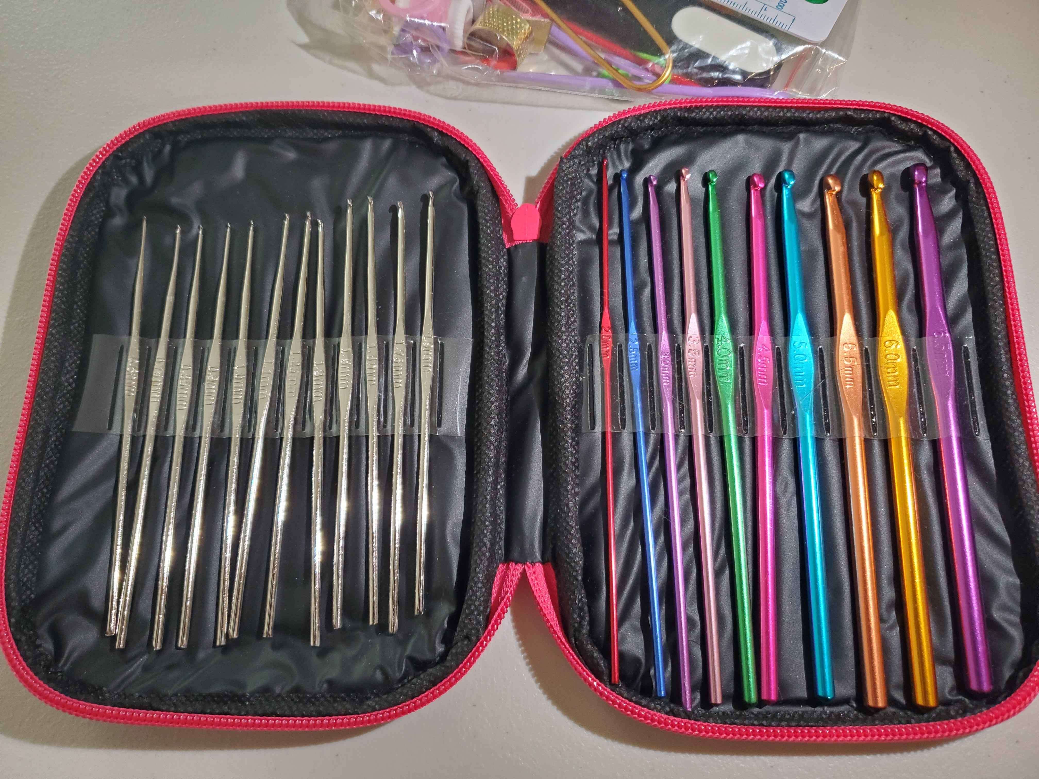100 pcs DIY Aluminum Crochet Kit with Ergonomic Grip - photo 3