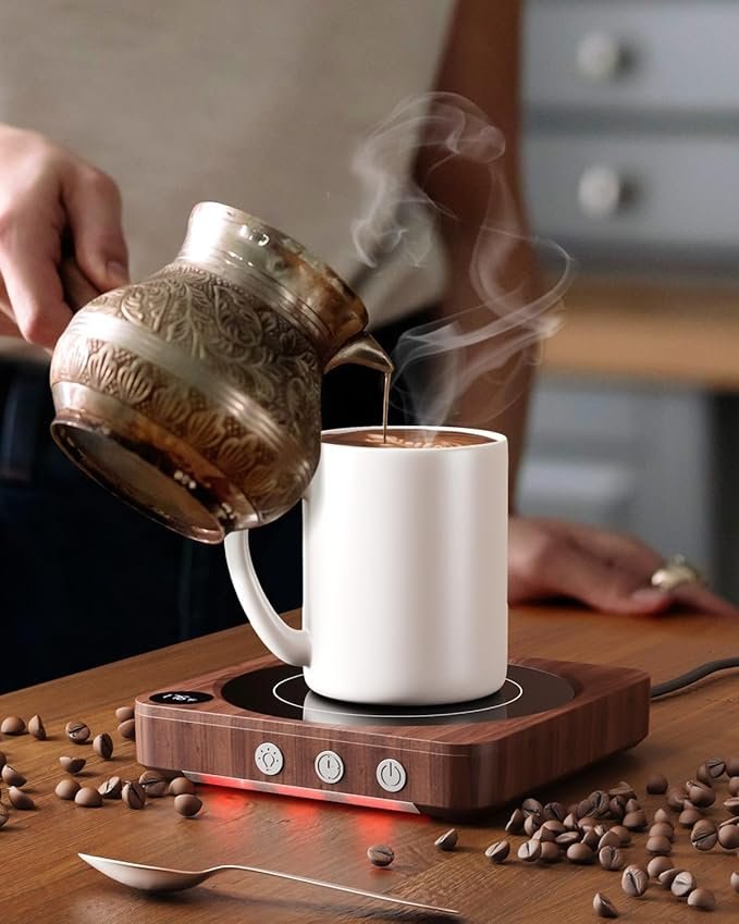 House Gem Mug Warmer, Keep Beverages Warmer (Wood) - photo 3