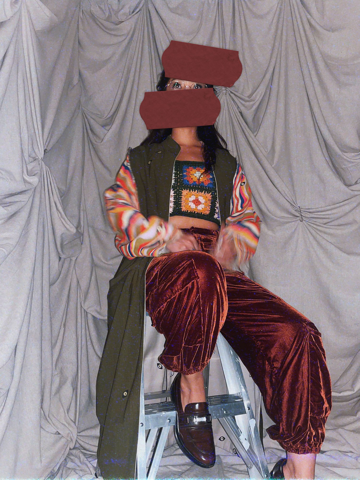 Han Coat ★ unisex reversible maxi robe hand made + painted - photo 5