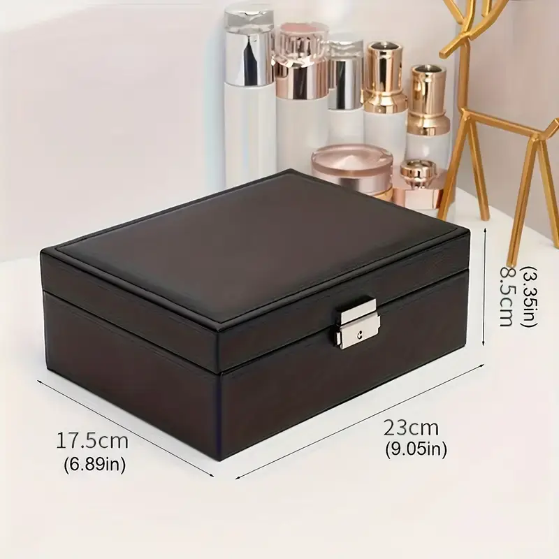 Jewelry Organizer Box for Necklaces, Rings, Earrings, NEW, Black - photo 2