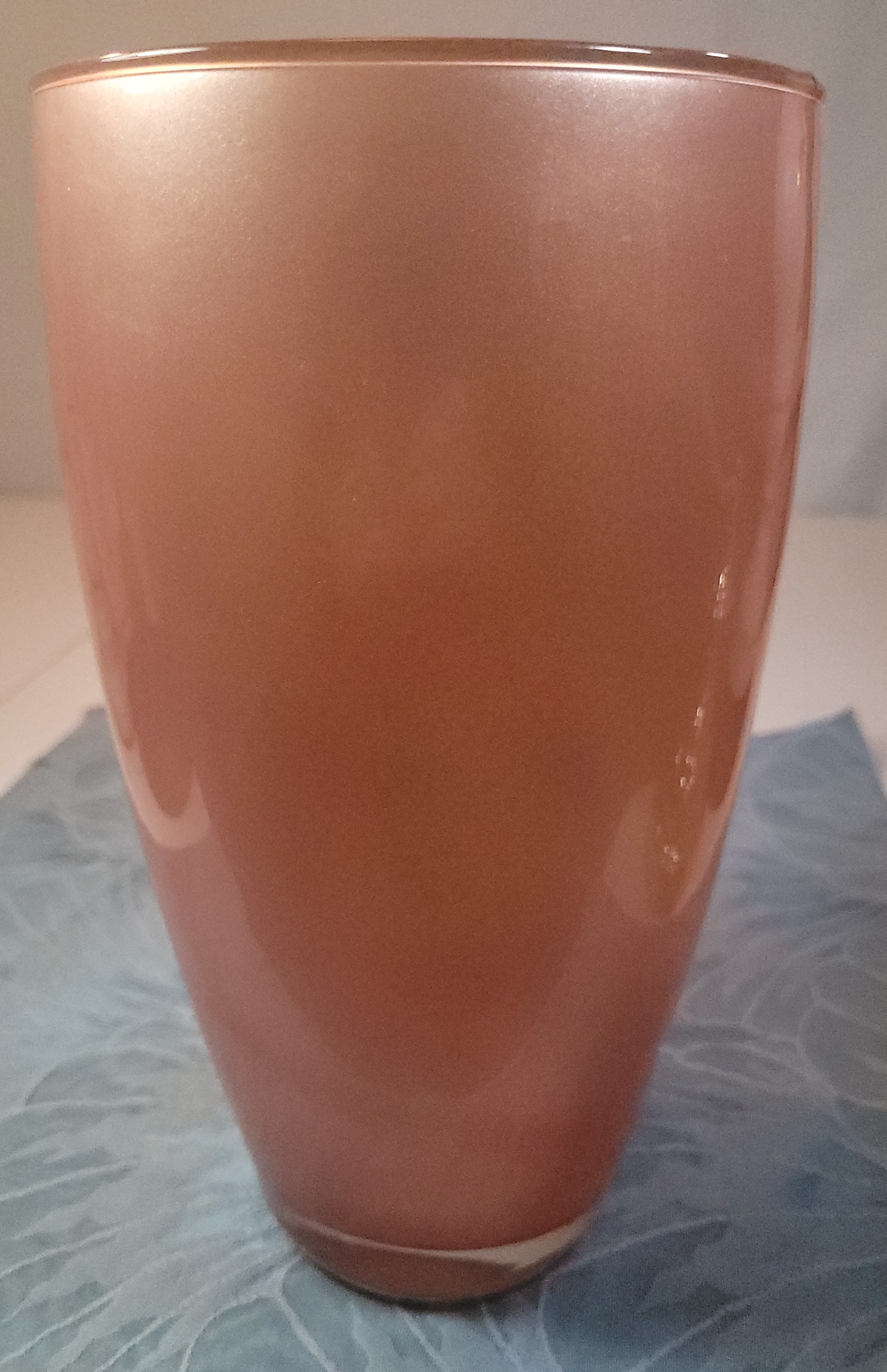 Teleflora Peach Satin Glass Vase 10" - Shimmering Pearlized - photo 4