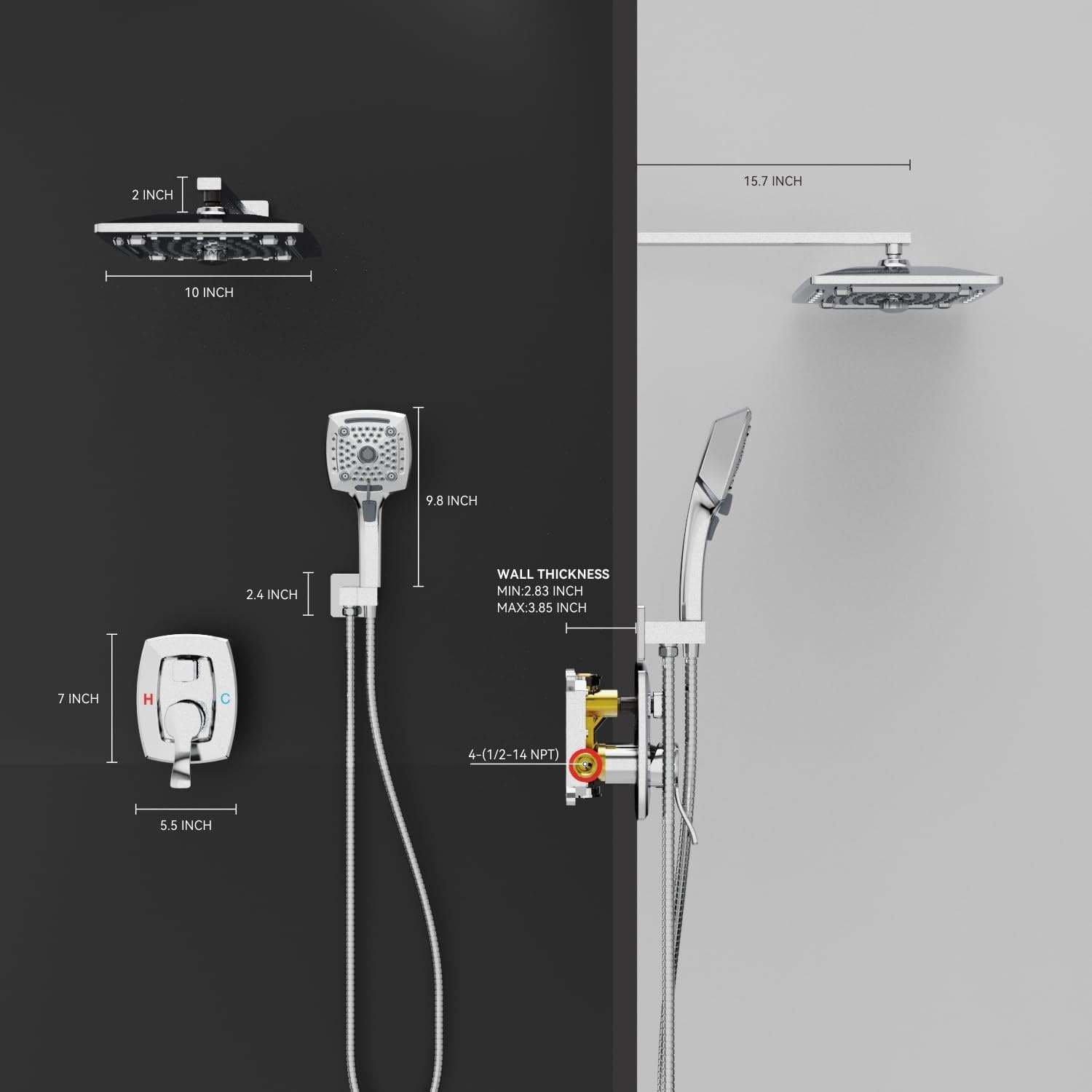 Handheld Shower Head Set - photo 3