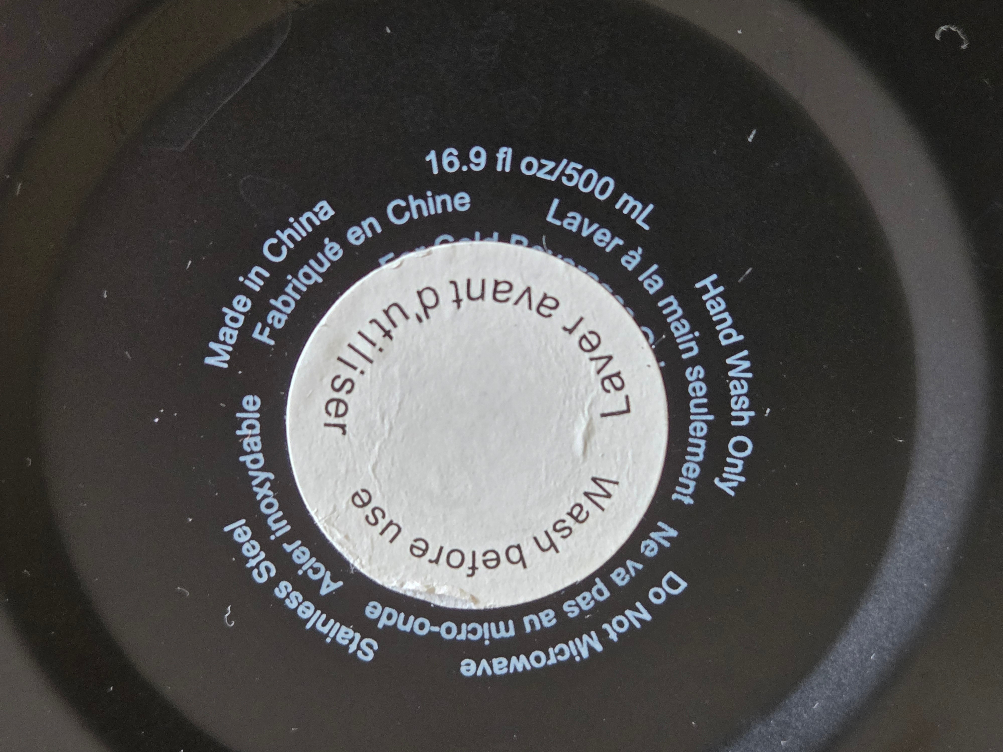 Stainless Water Bottle 500 mL – Black - photo 2