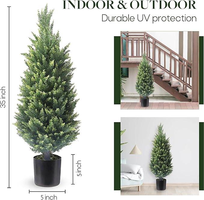 NEW artificial 37" Cedar Topiary Tree - photo 2