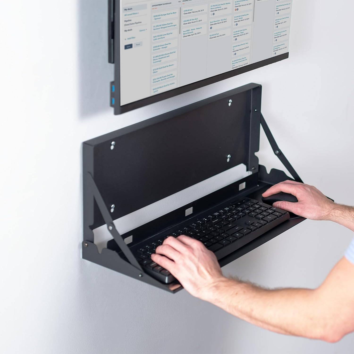 New VIVO Flip Down 24 Inch Typing Platform Wall Mount
