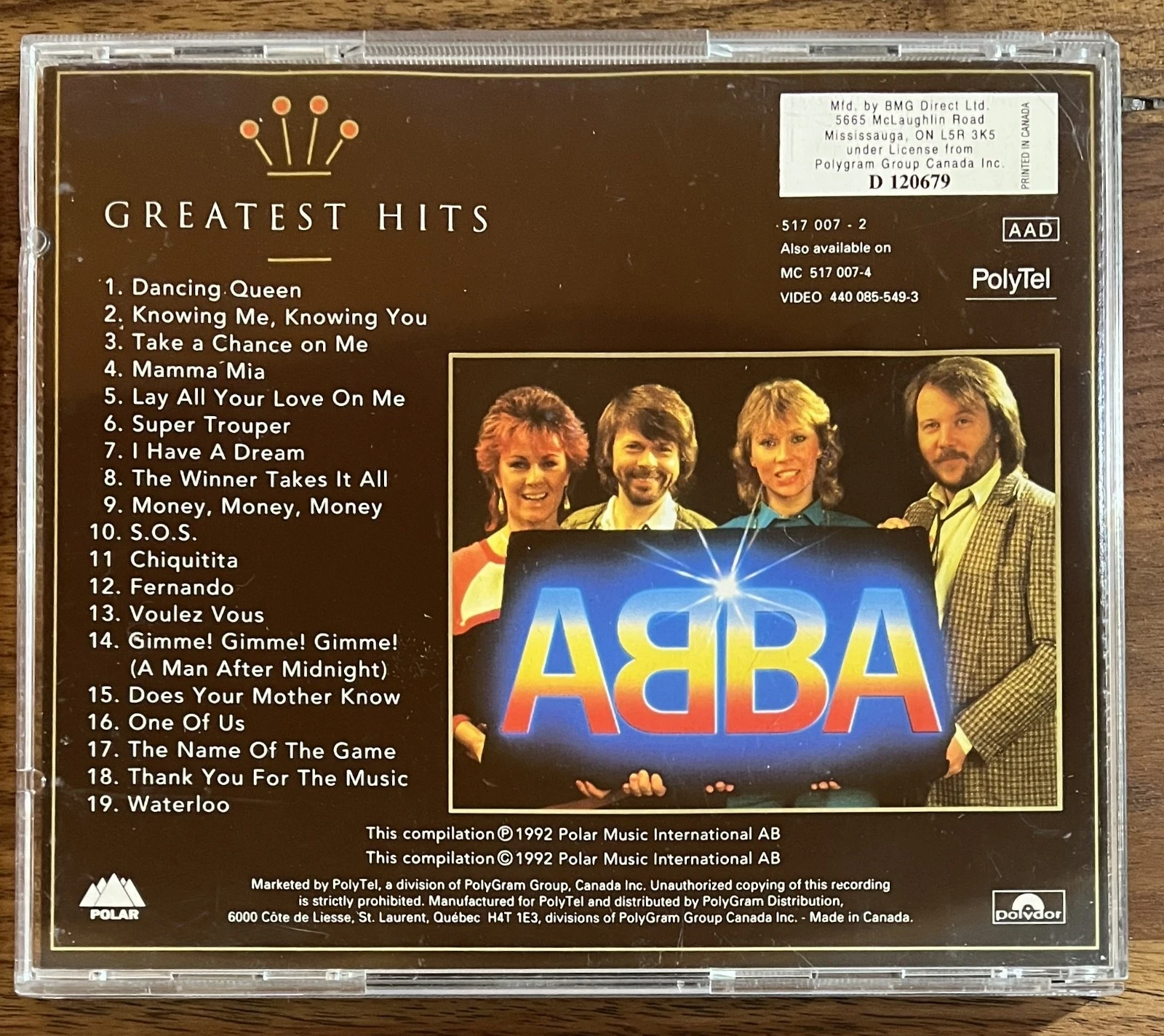 ABBA GOLD GREATEST HITS CD - photo 2