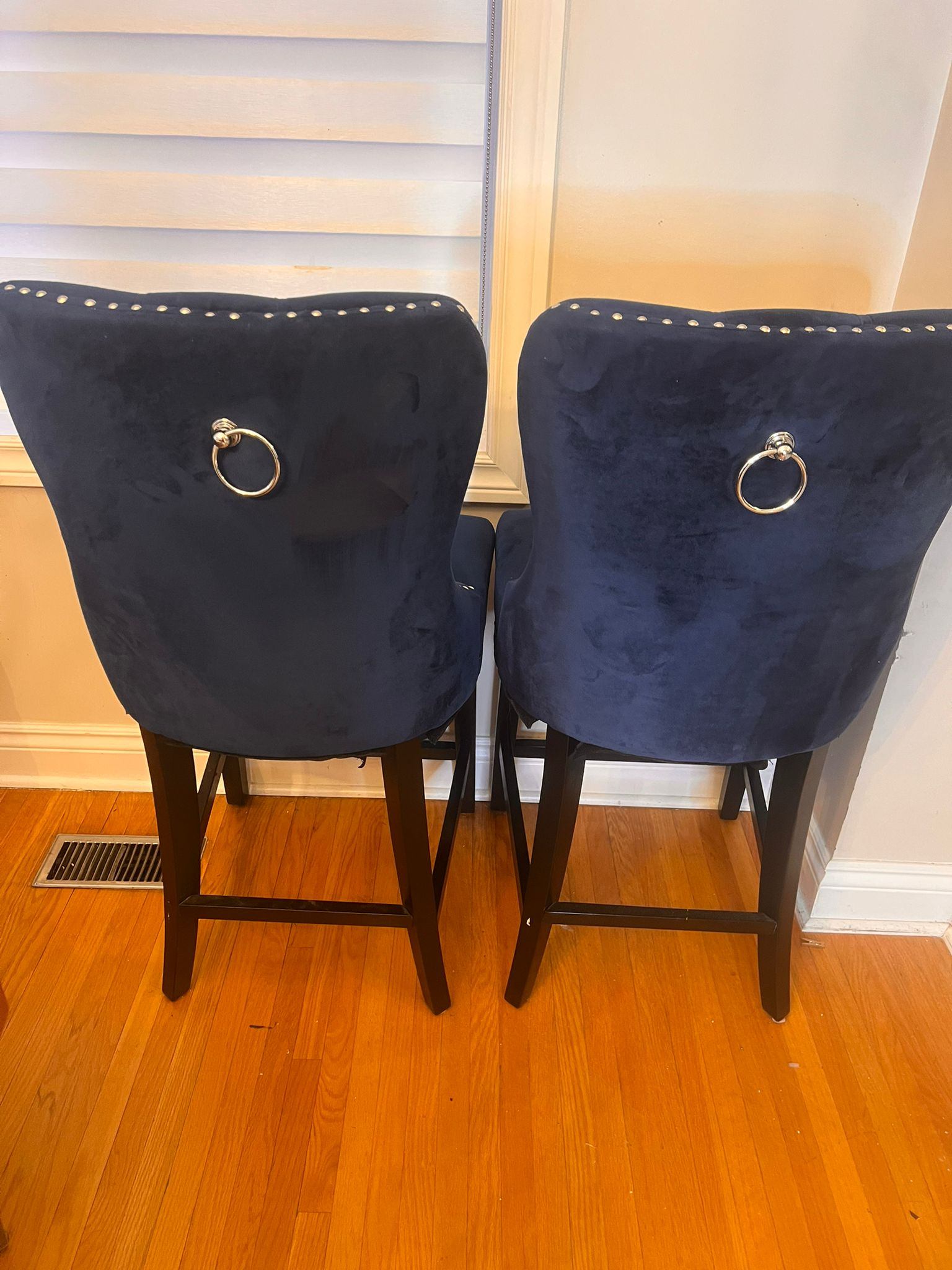 Baxton Studio Howell Fabric Counter Stool in Navy blue - photo 4