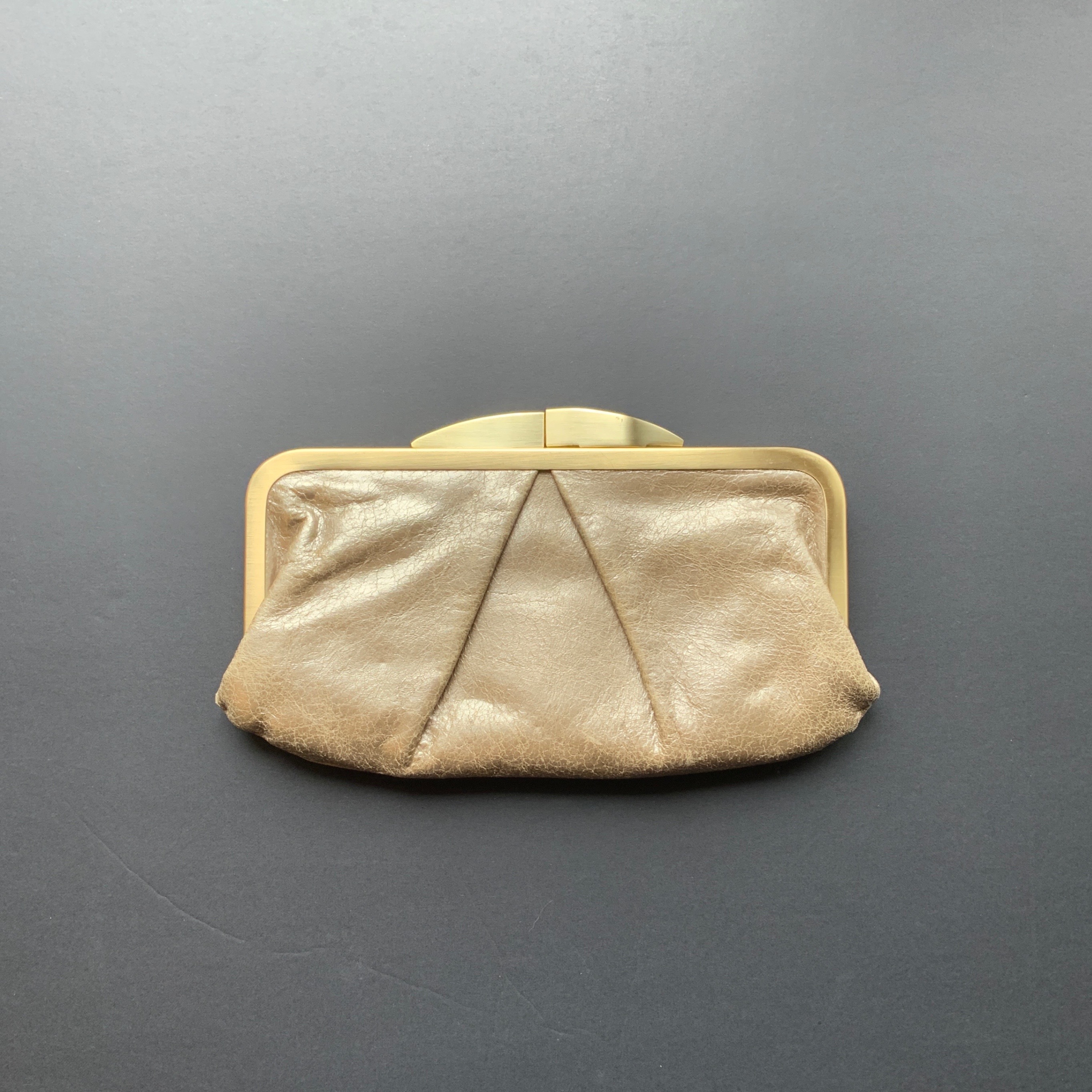 HOBO Gold Clutch - Metallic Distressed Leather - photo 3