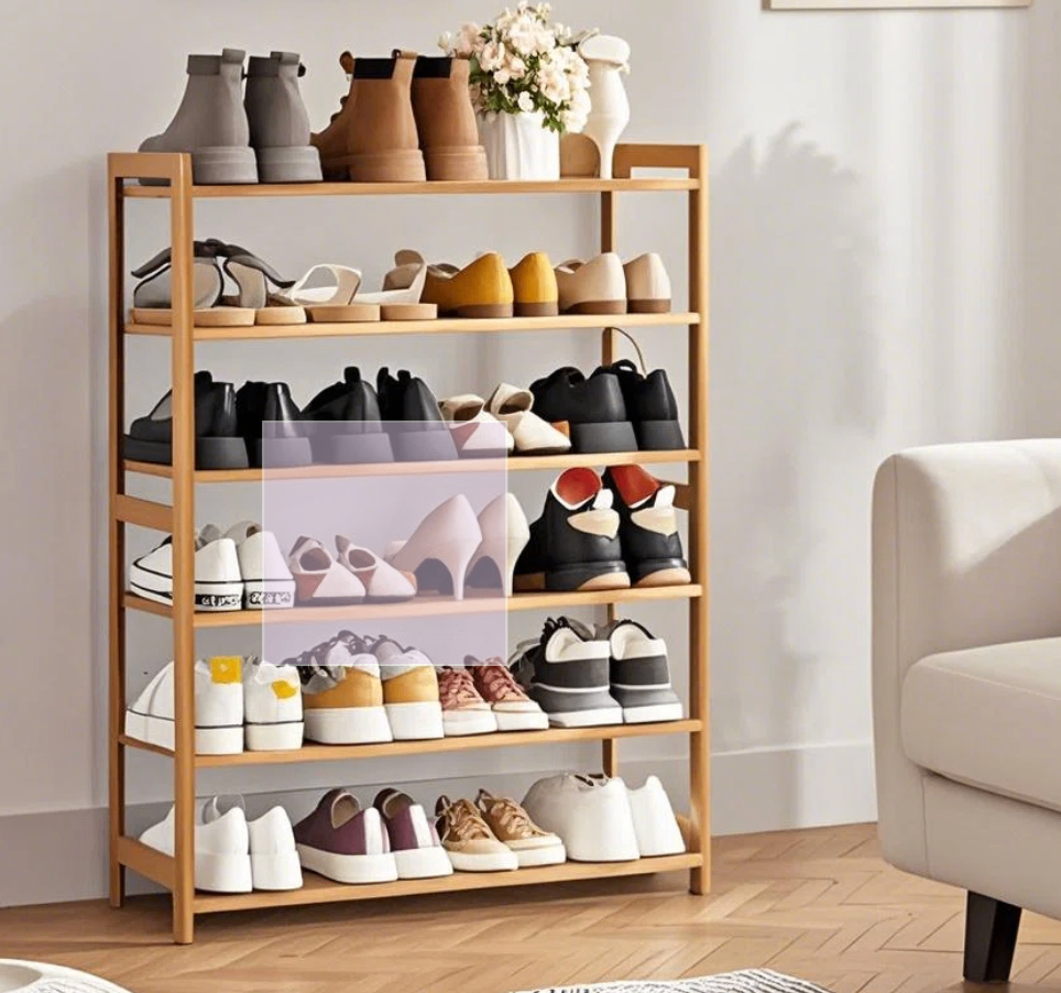 Brown 18 pair shoe rack - photo 2