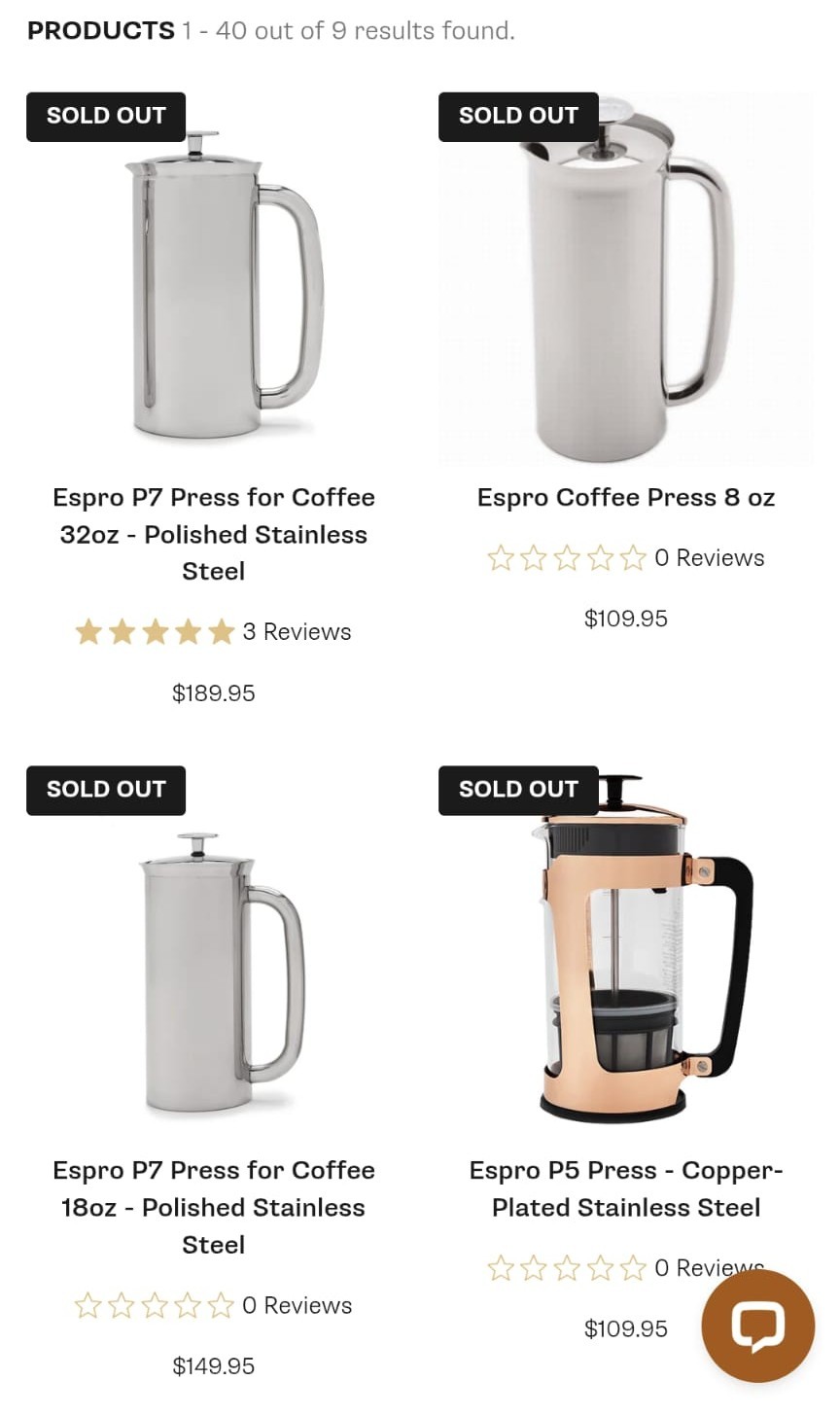Stainless Steel French Press Set (8 oz & 32 oz) - photo 5