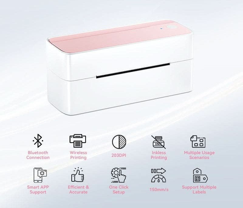 Labelife Thermal Printer - Pink (PM-245-BT) - photo 2