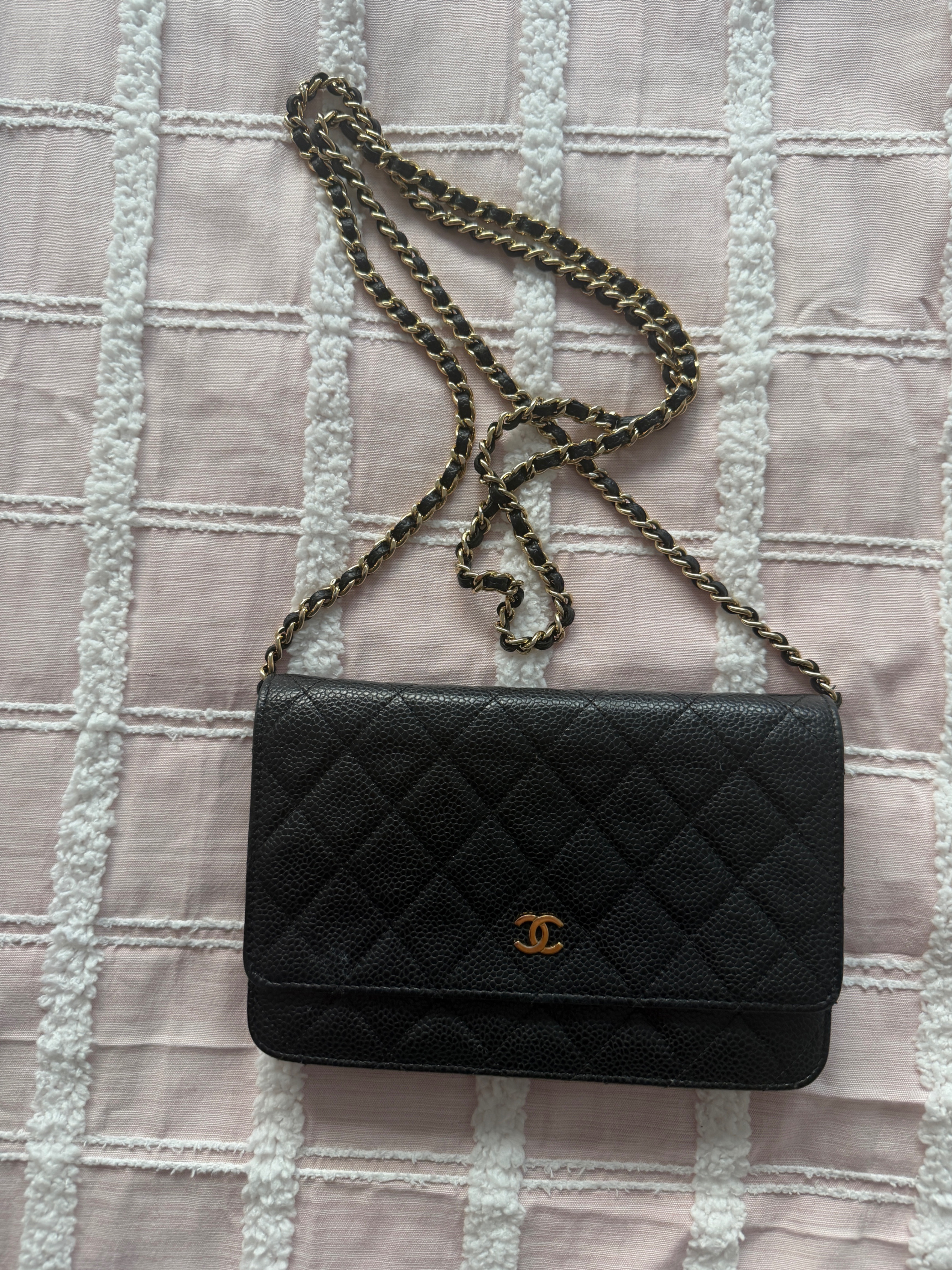 GORGEOUS Chanel Wallet on Chain - Caviar GHW