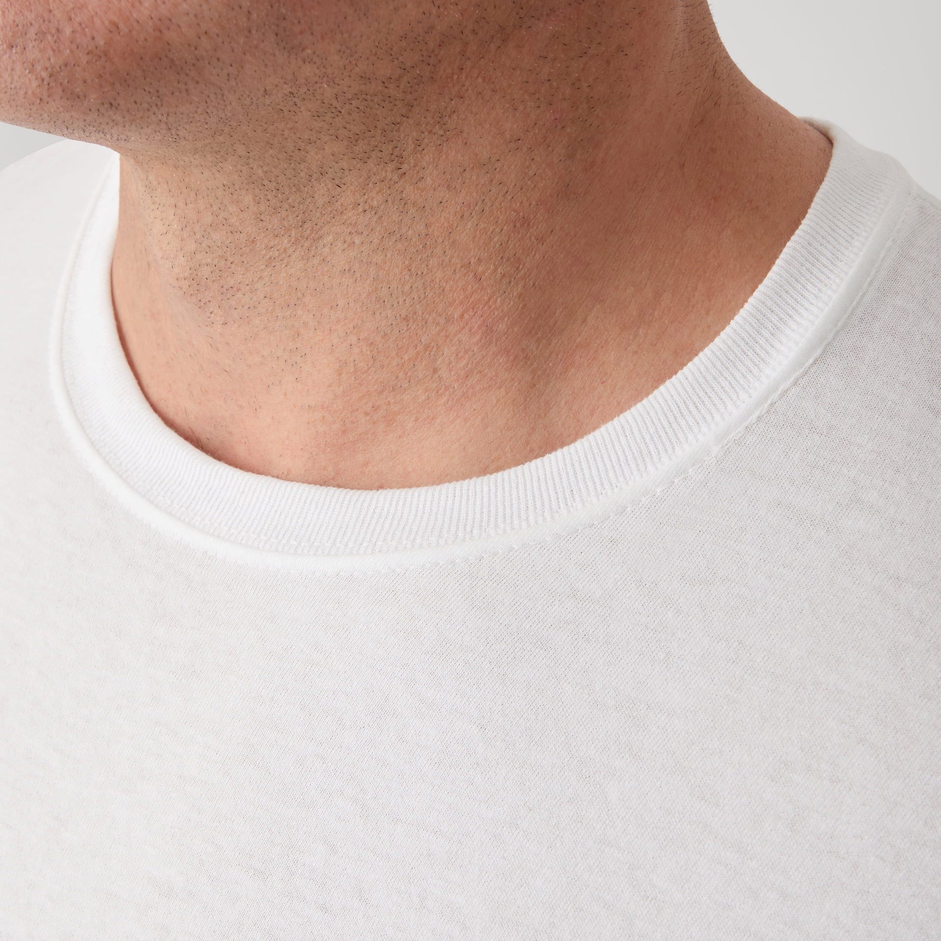 Men's 100% Cotton Breathable Short Sleeve White T-Shirt - photo 4