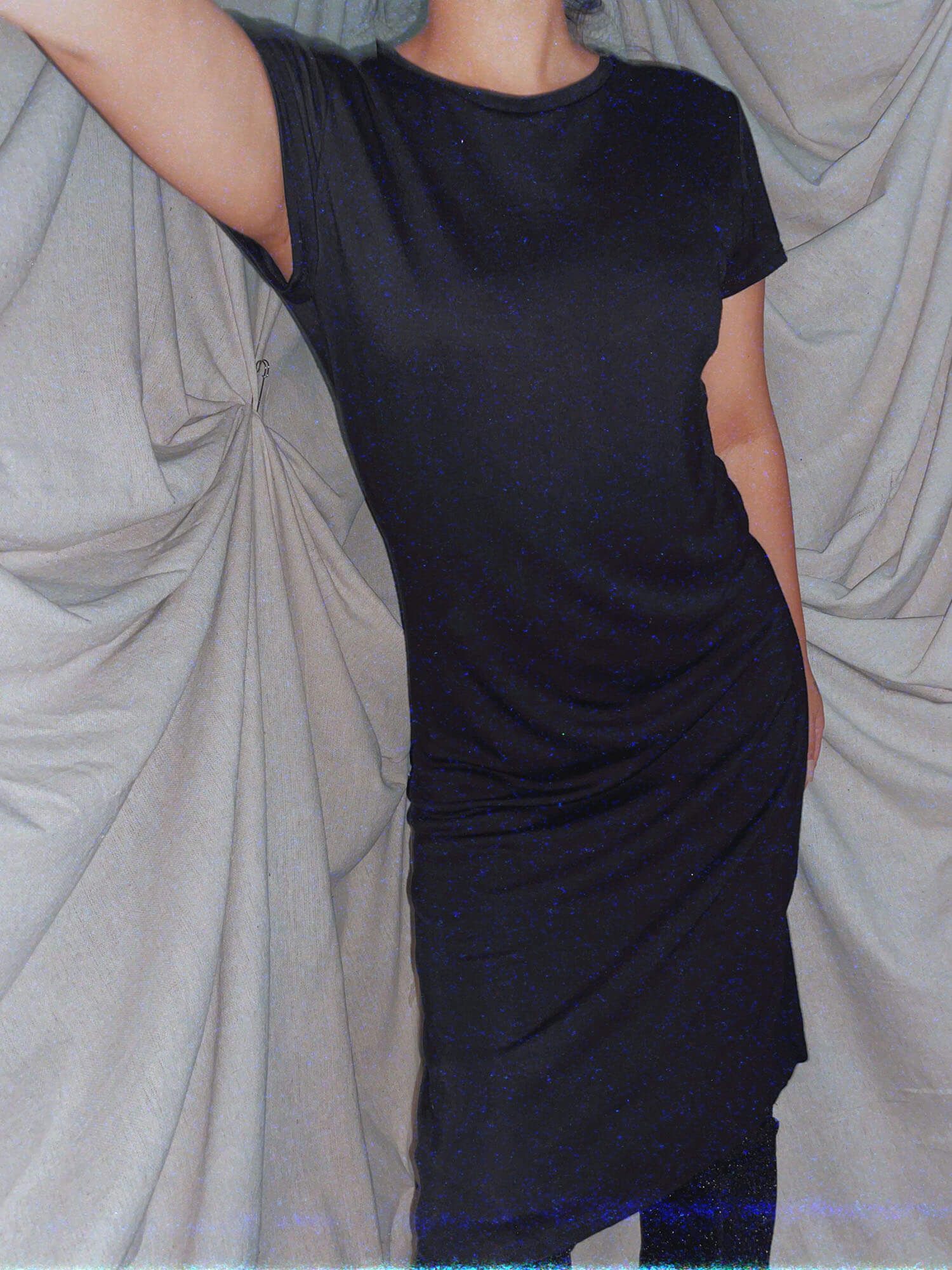 Midi Tshirt Dress Black casual top - photo 5