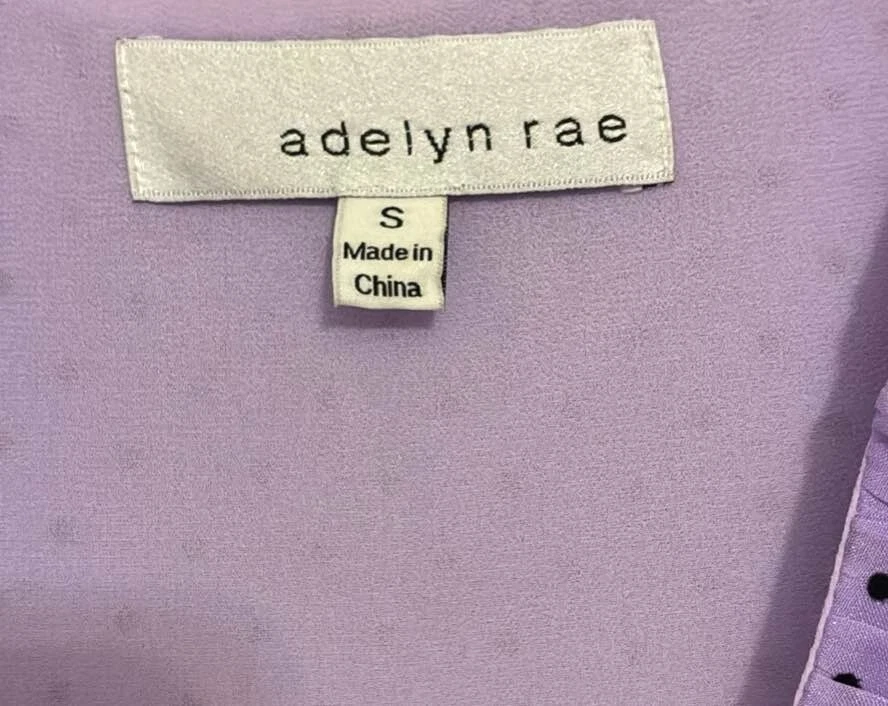 New w tags Adelyn Rae Purple Polka Dot Wrap Dress - Size S - photo 5